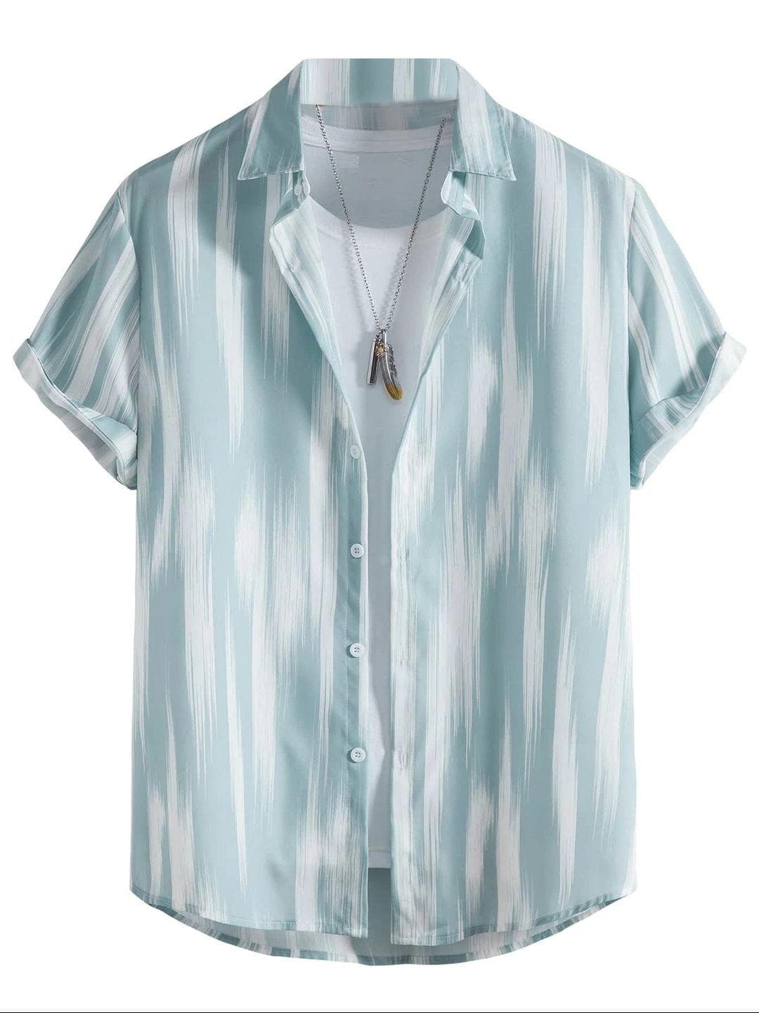 BAESD Boys Standard Opaque Striped Party Shirt