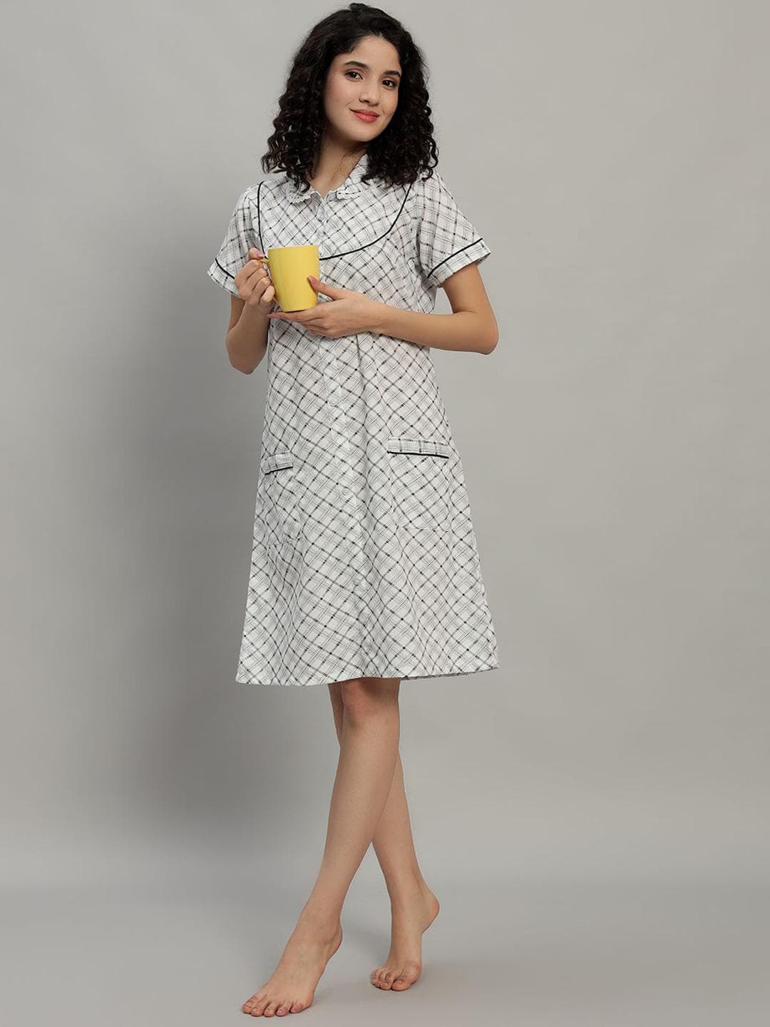 SEPHANI Checked Nightdress