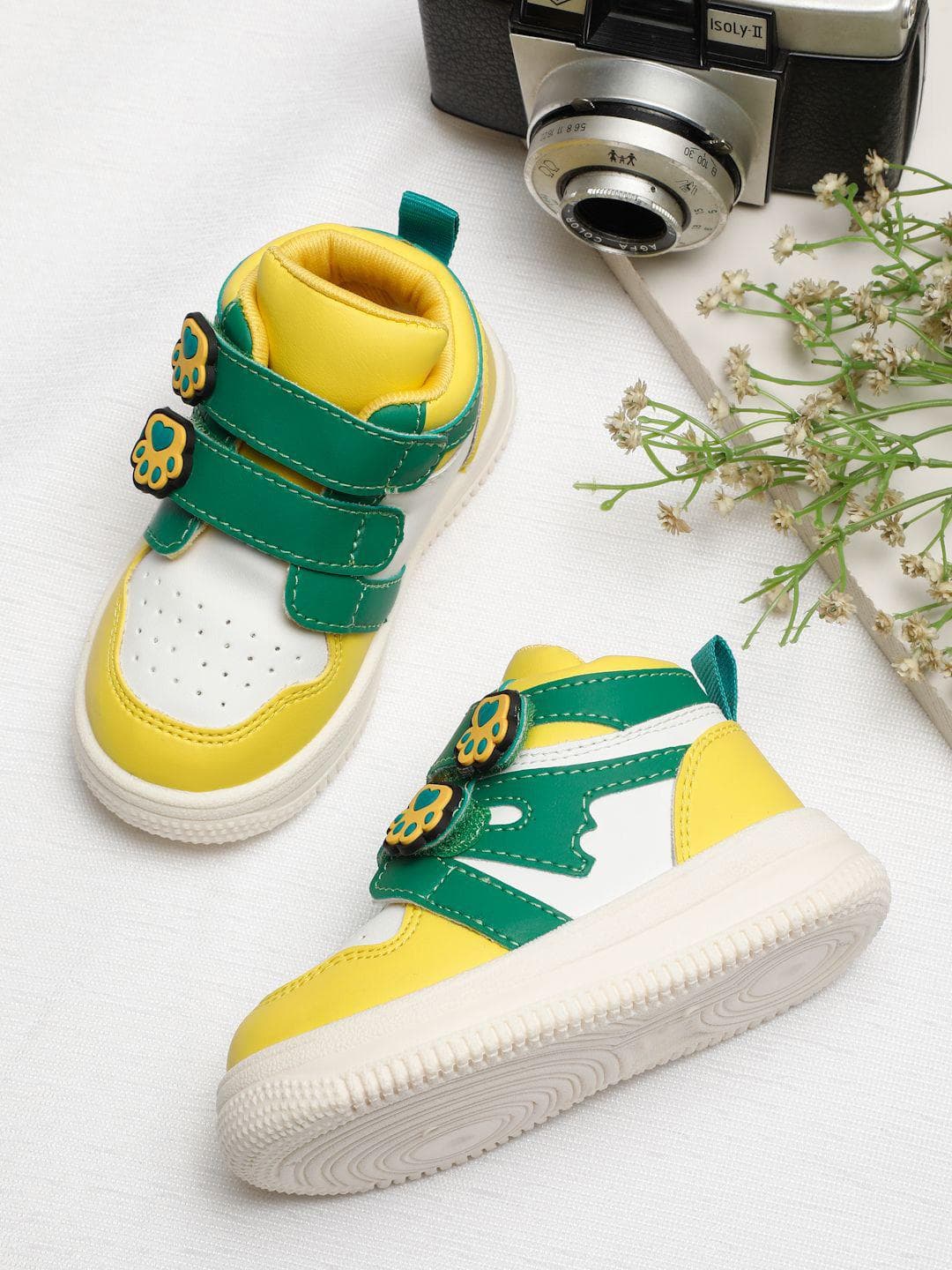 ONYC Unisex Kids Colourblocked PU High-Top Sneakers