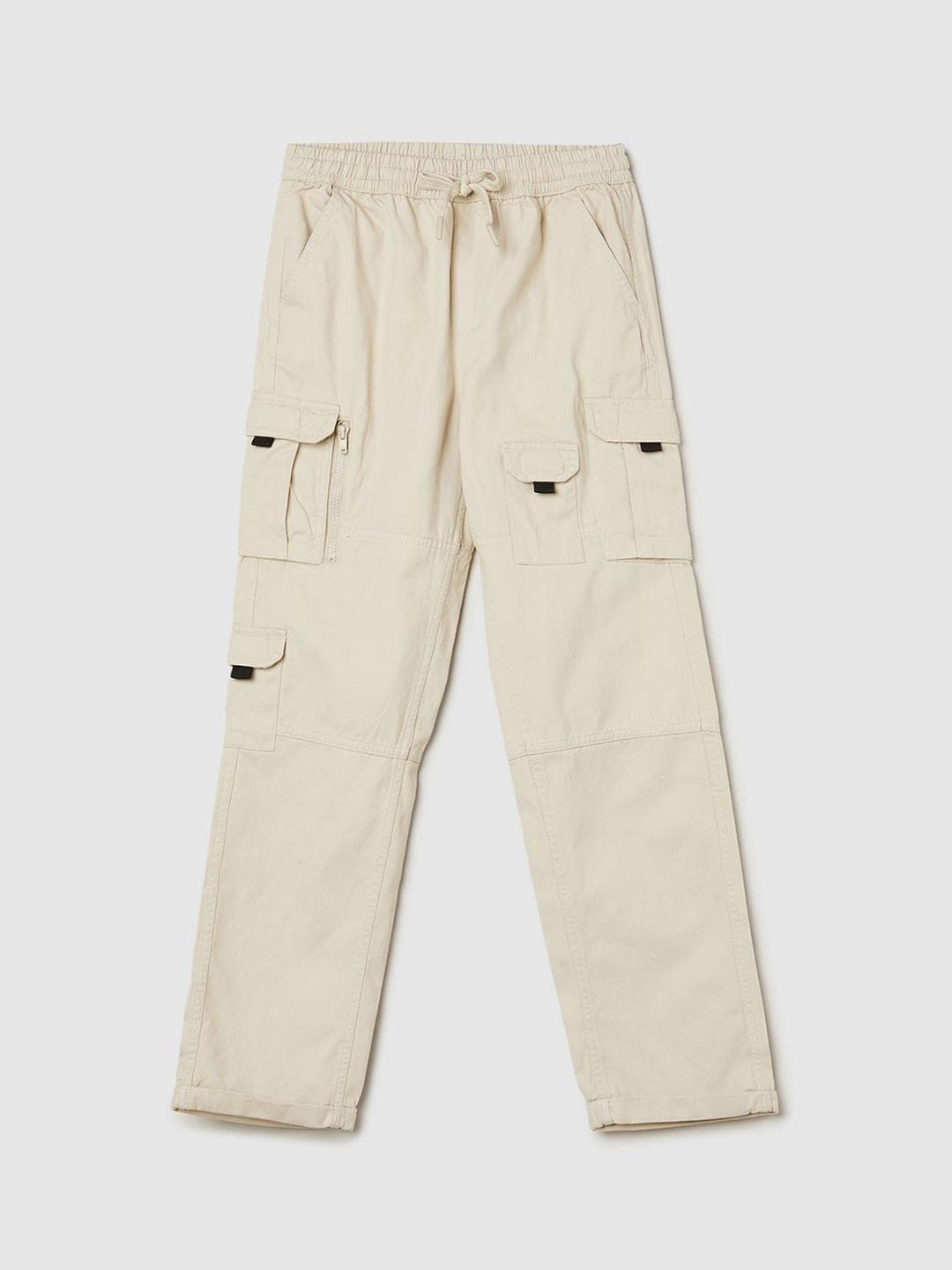 max Boys Regular Fit Cotton Cargos