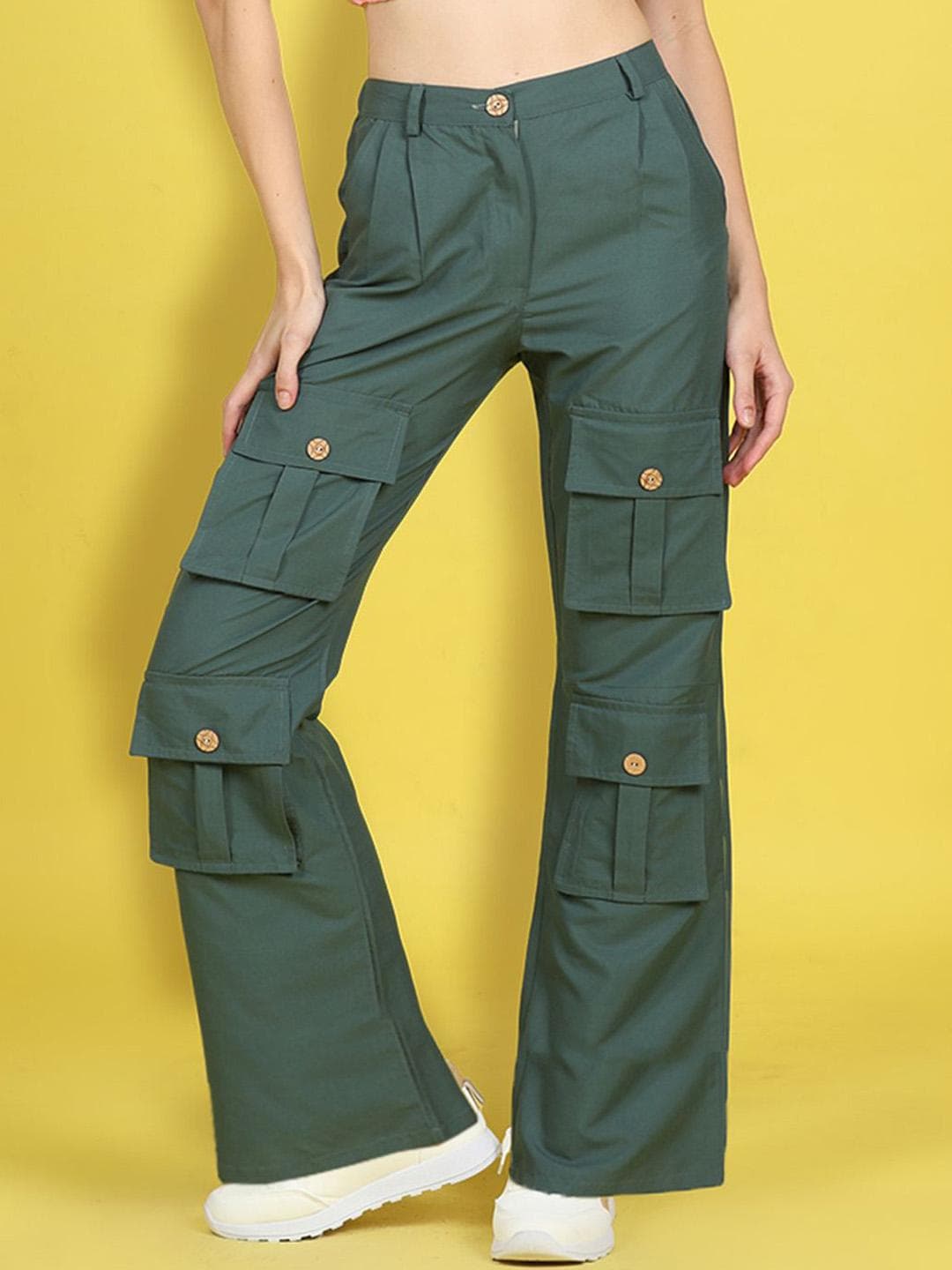 Cutiekins Girls Regular-Fit Easy Wash Cargos Trousers