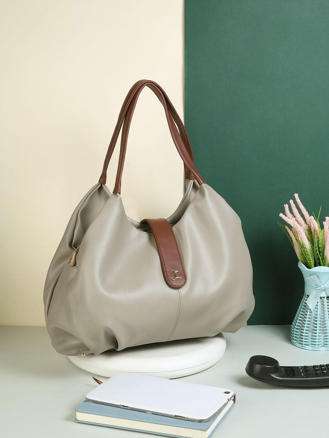 Buy Mochi Women Solid Structured Handheld Bag - - Accessories for Women