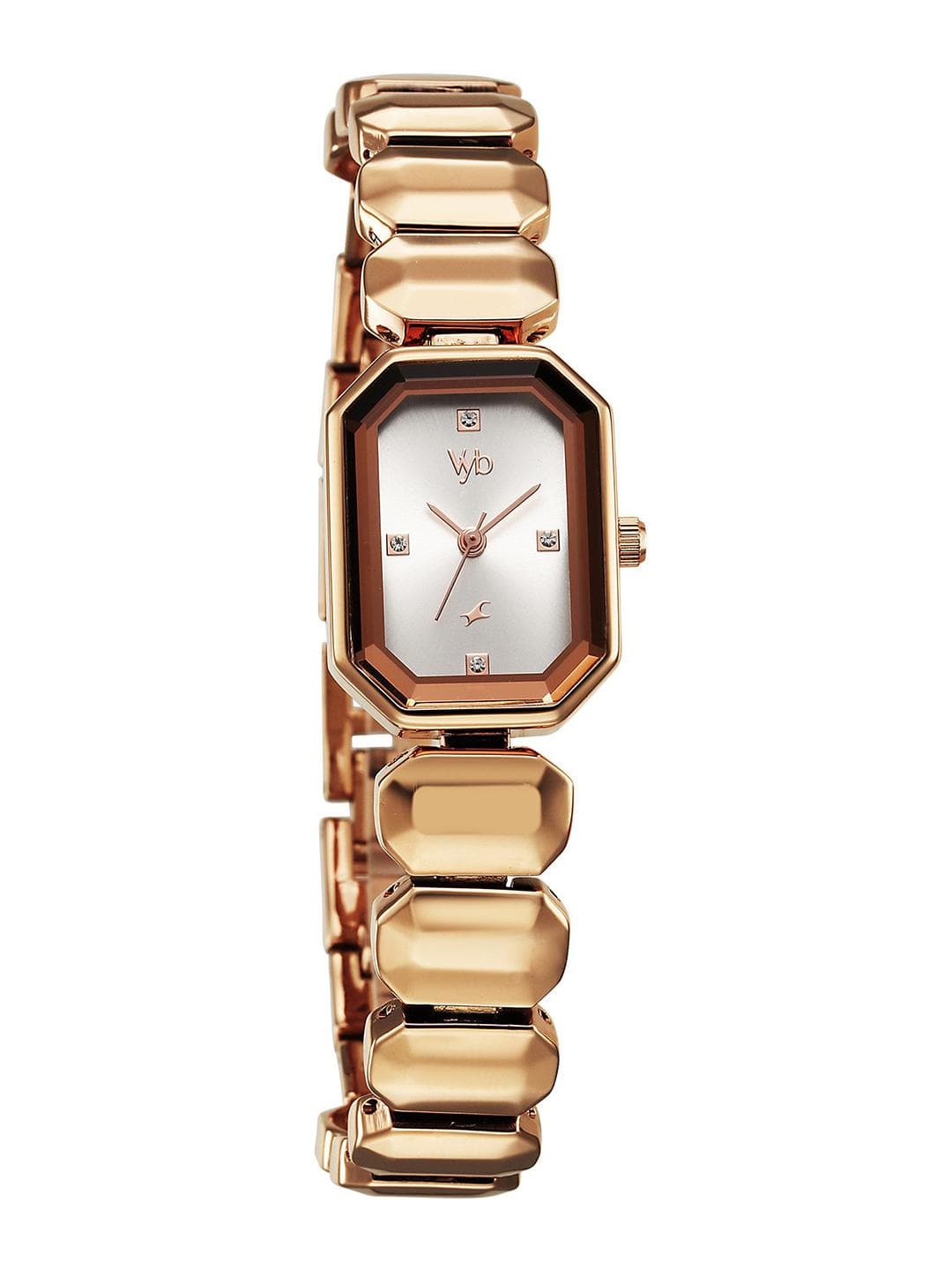 Fastrack Vyb Celeste Women Embellished Dial & Bracelet Style Straps Watch FV60063WM01