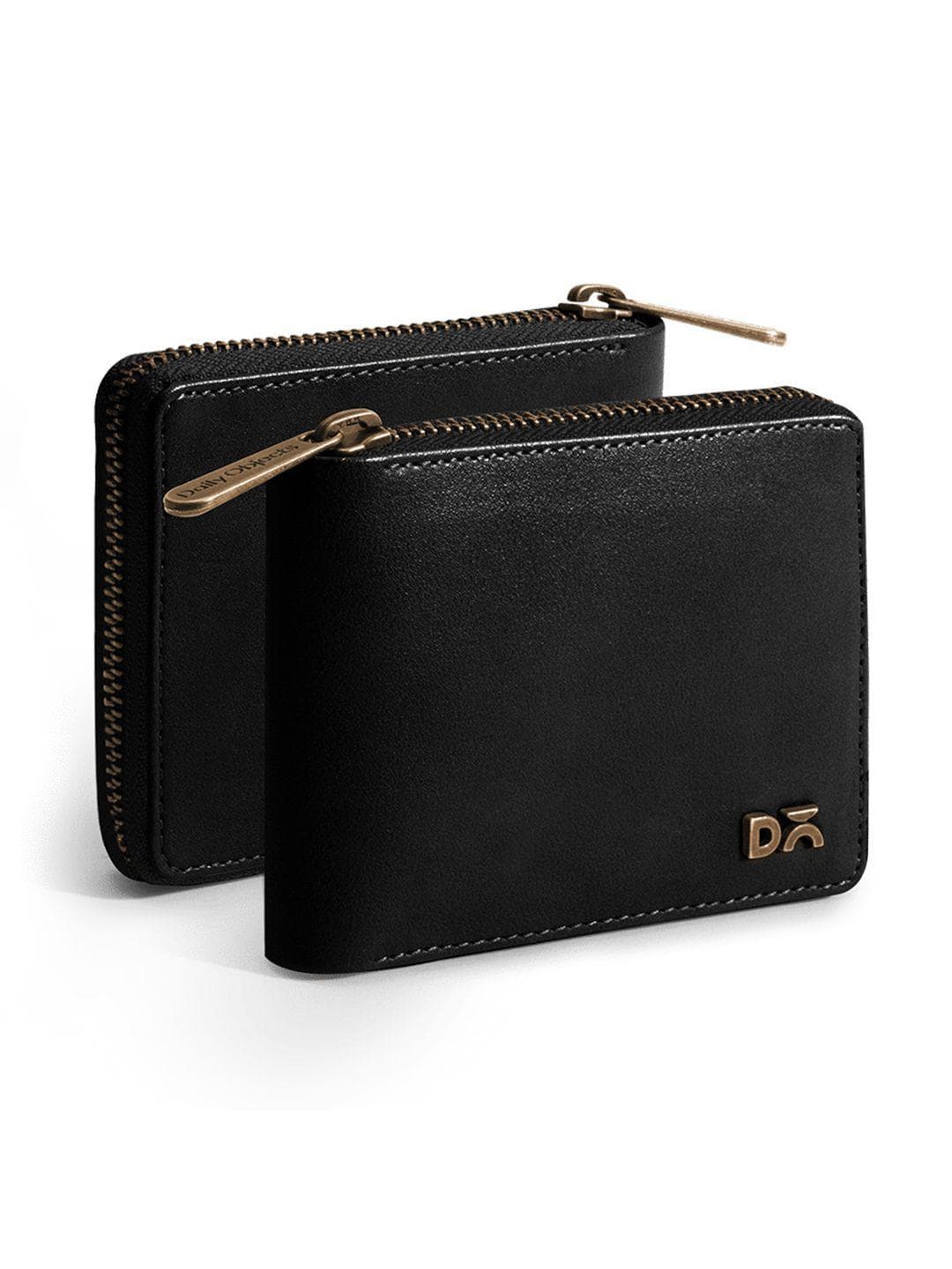 Buy DailyObjects BLK VEG LEATHER ZIP WALLET - - Accessories for Unisex