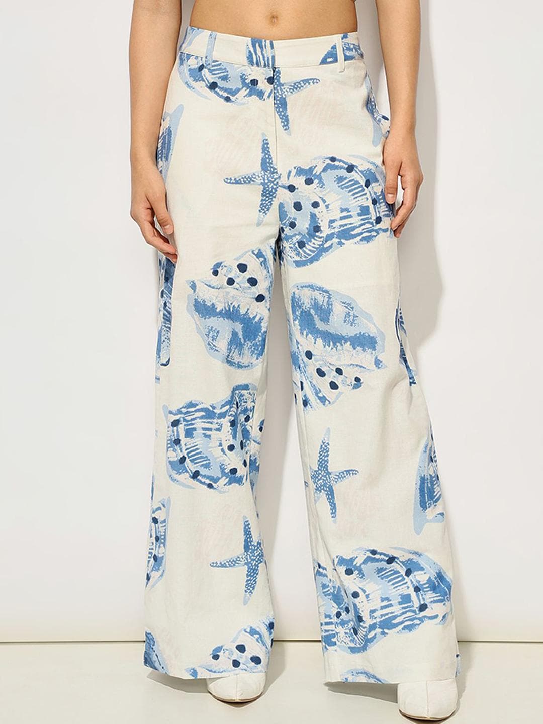 ONLY Women Printed Straight Fit Trousers