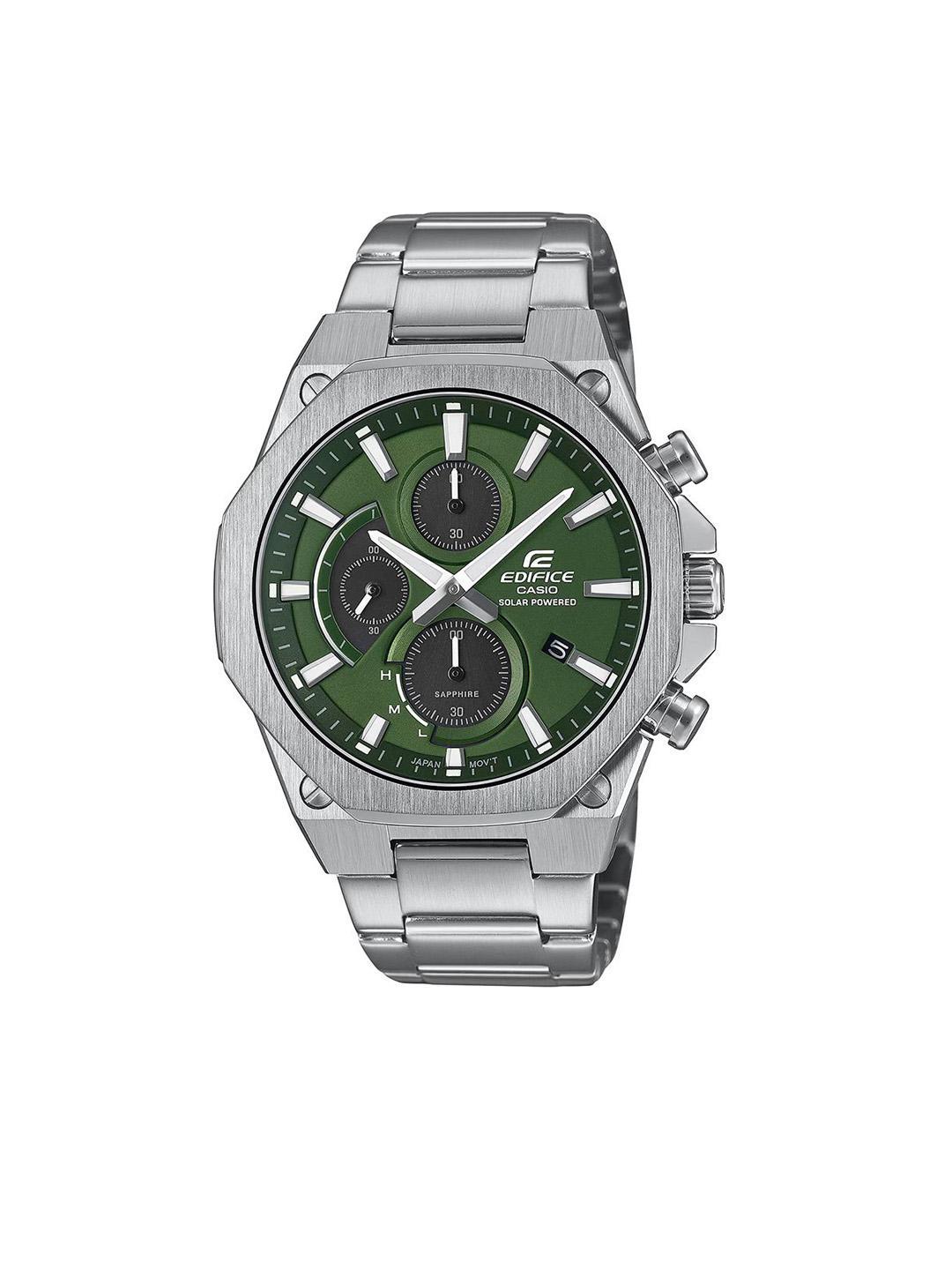 Buy CASIO Men Printed Bracelet Style Straps Analogue Chronograph Solar Powered Watch ED643 - - Accessories for Men