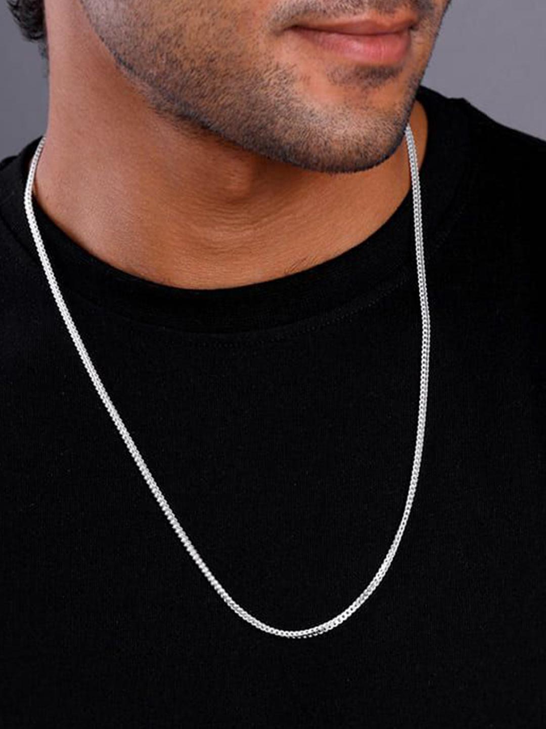 Buy GIVA Men 925 Silver Rhodium Plated Classic Love Chain - - Accessories for Men