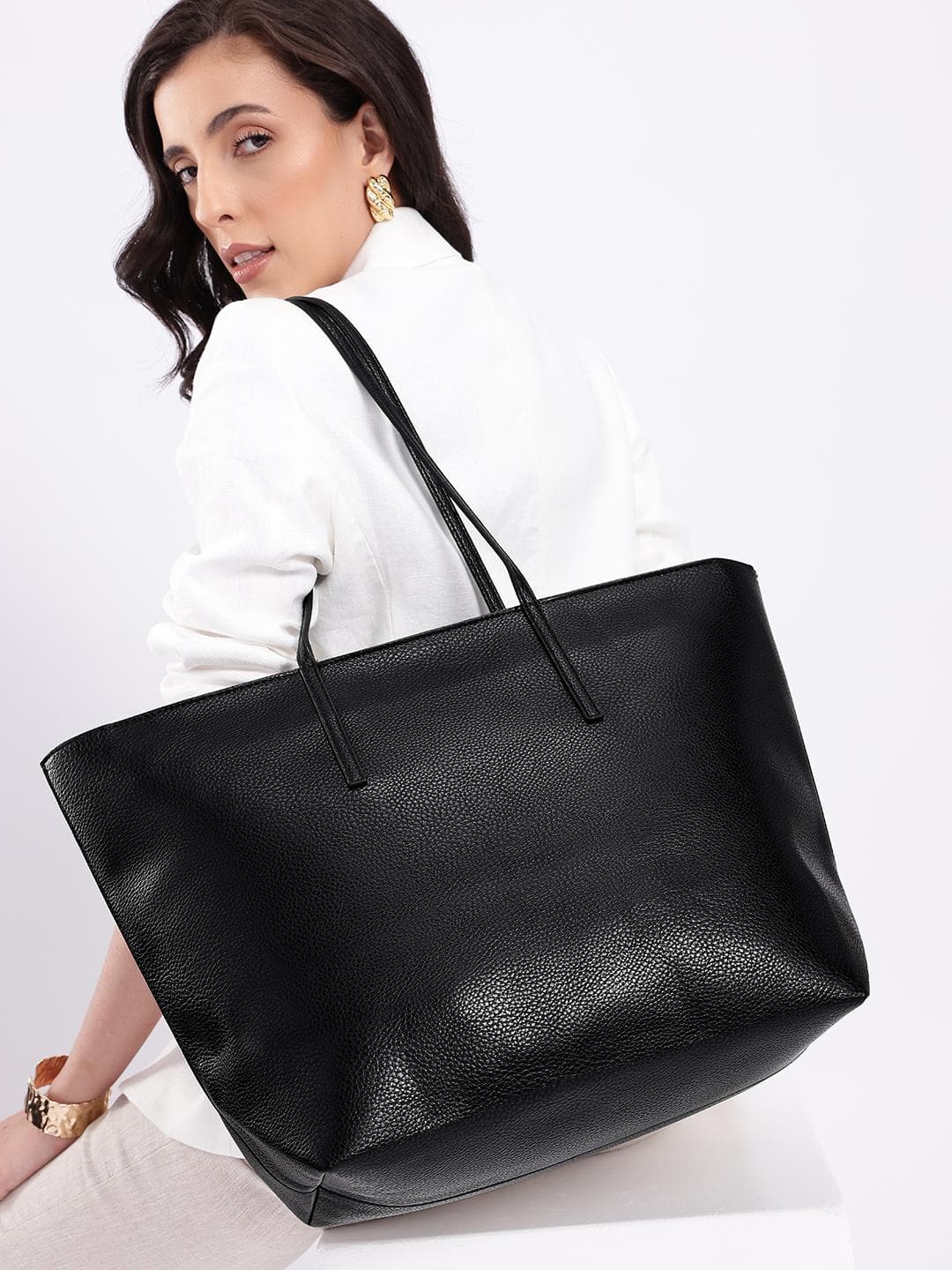 Buy MANGO Textured Oversized Structured Shoulder Bag - - Accessories for Women