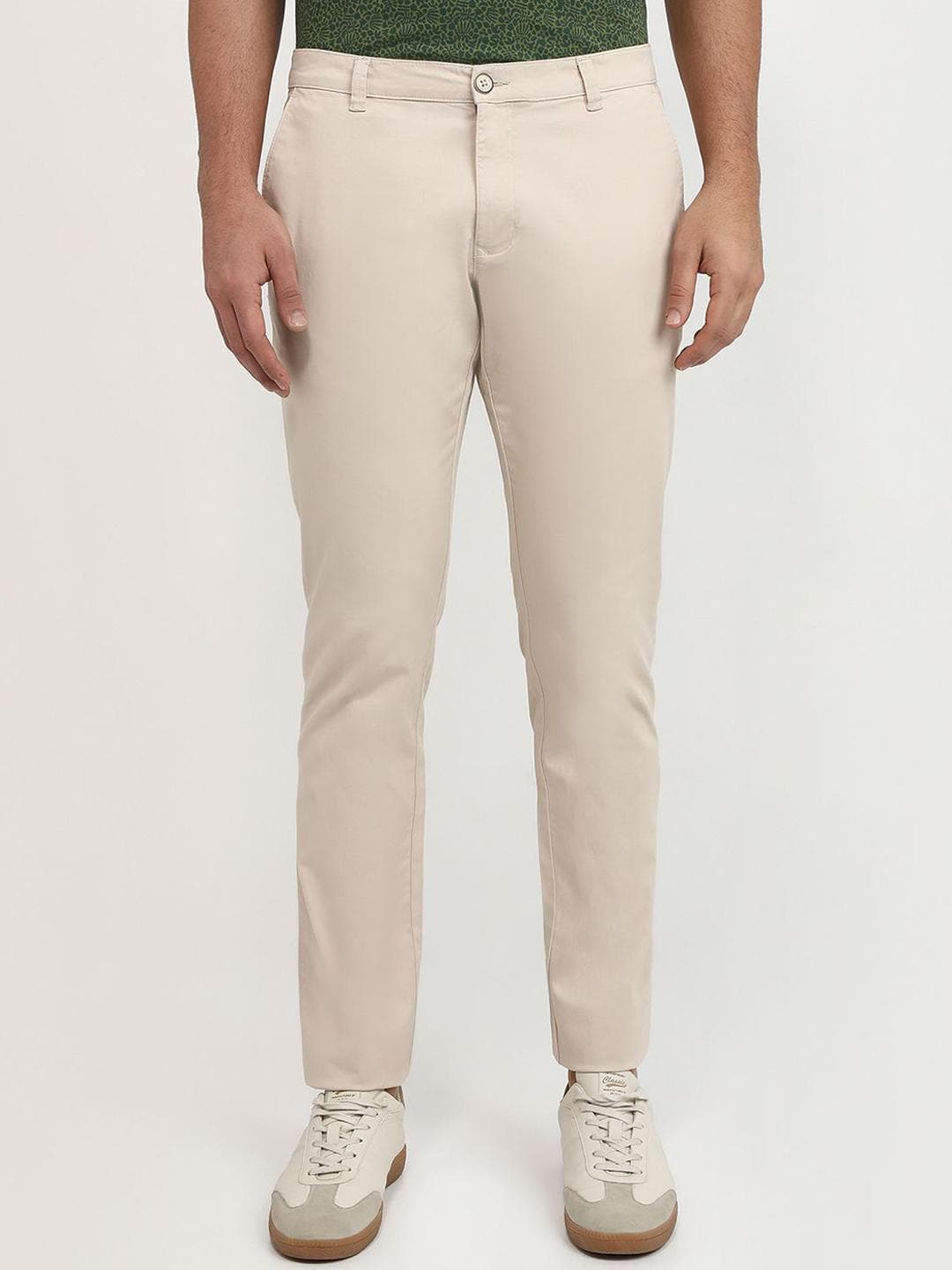 Parx Men Tapered Fit Low-Rise Regular Trousers