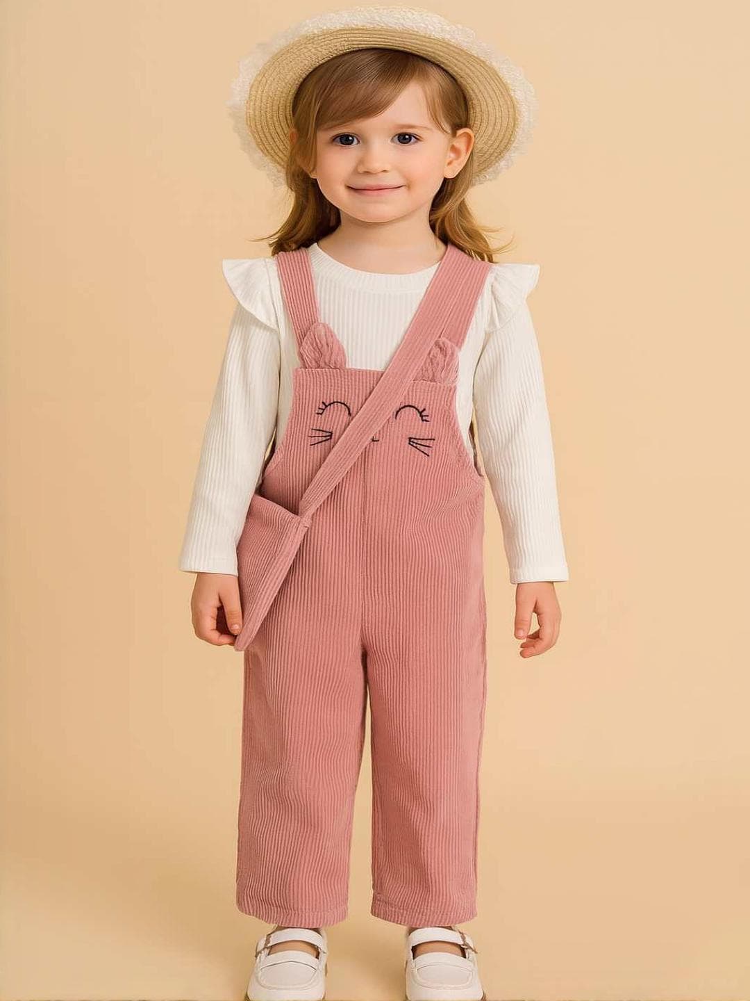 Buy RAMIAAZ Pink Self Design Cotton Blend Clothing Set - - Apparel for Girls