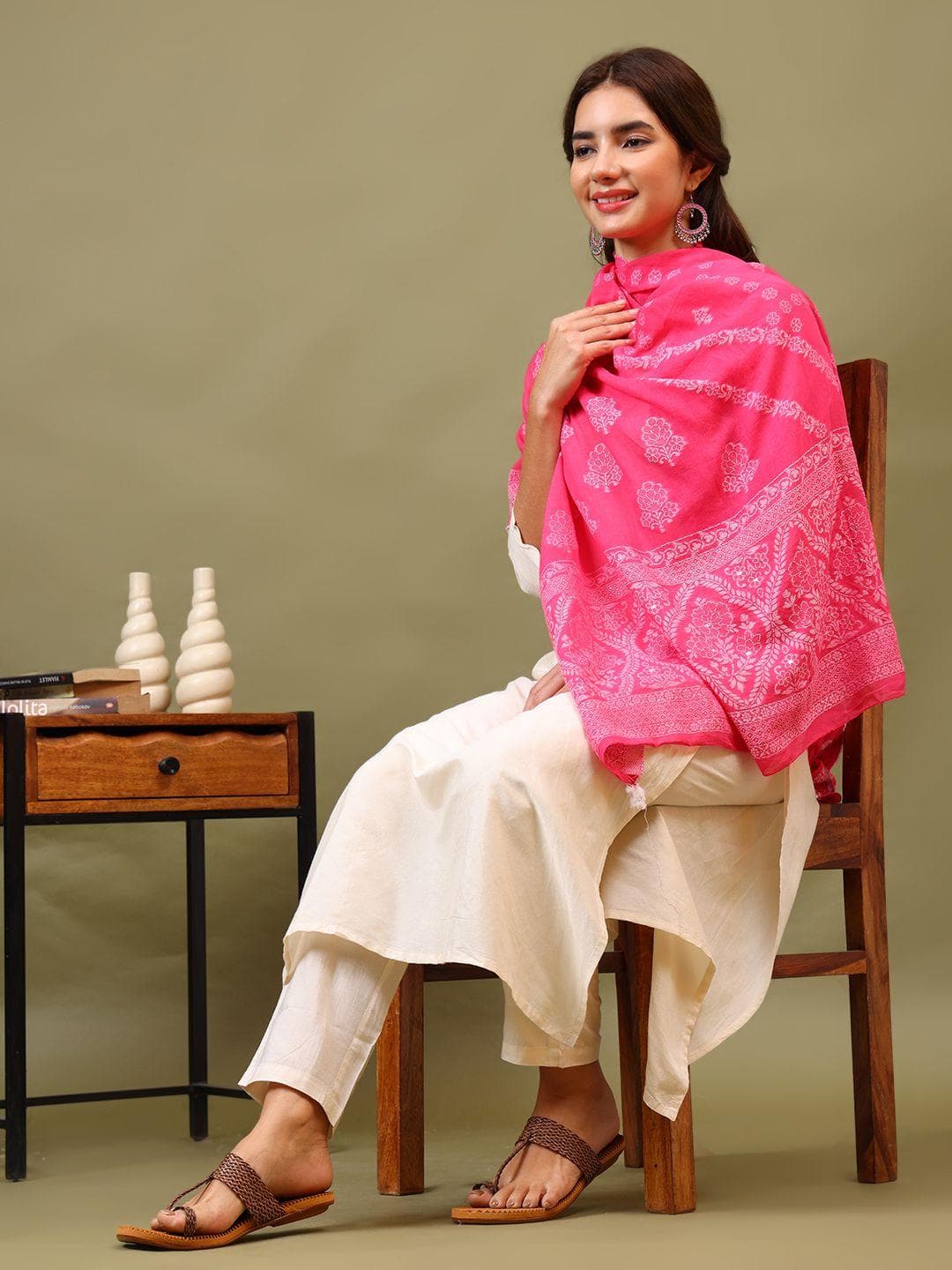 Sangria Printed Cotton Dupatta