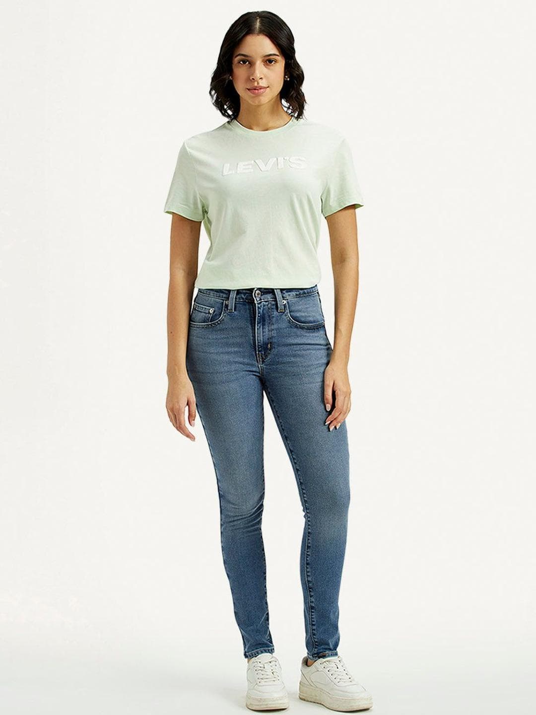 Levis Women's 721 Med Indigo Skinny Fit High Rise Jeans