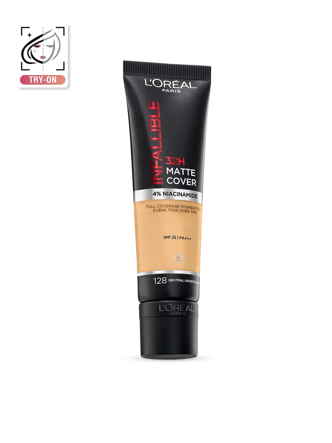 Buy LOreal Paris Infallible 32H Matte Cover Liquid Foundation 128 Neutral Undertone 30 Ml - - Personal Care for Women