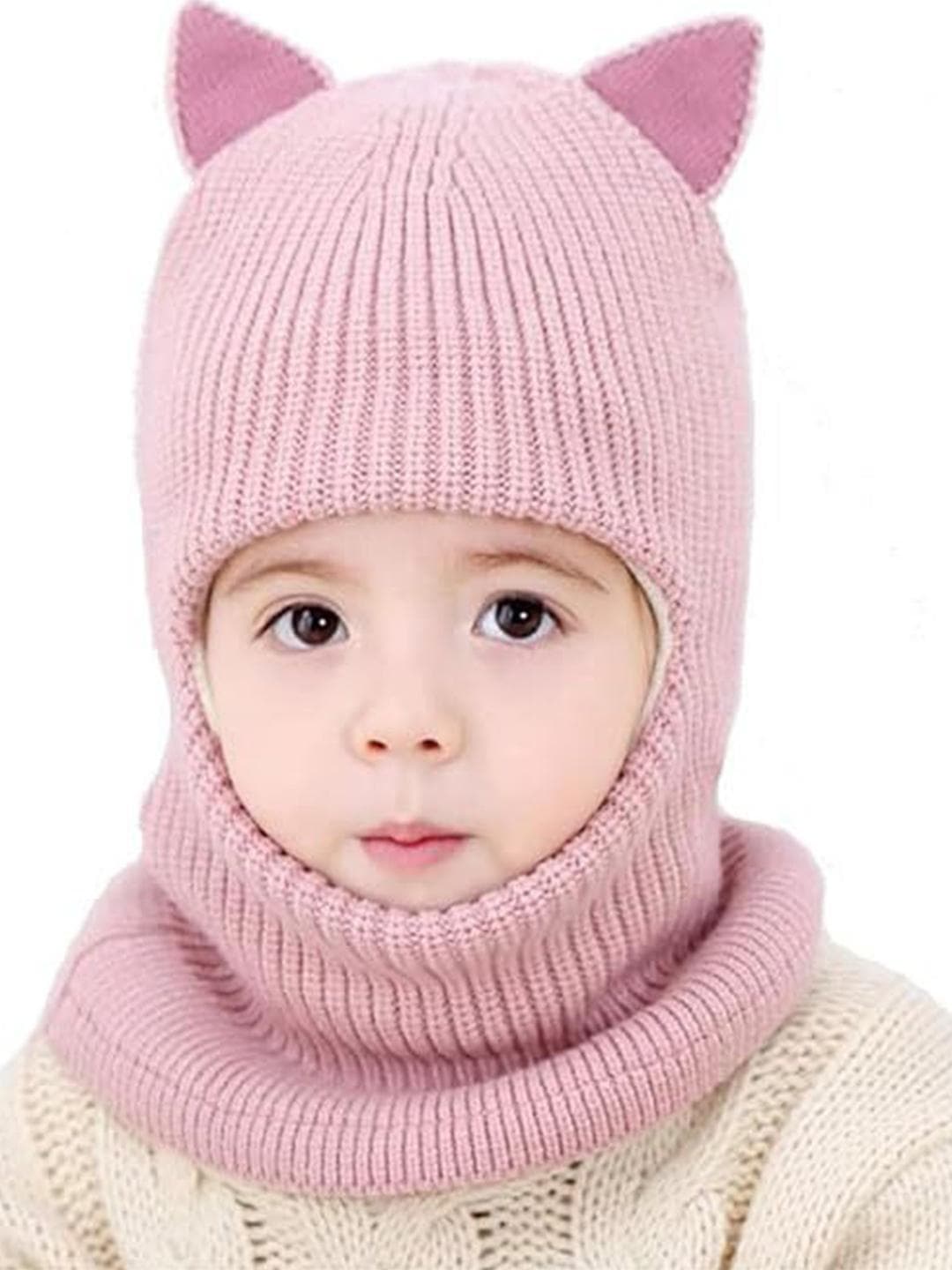 Gajraj Kids Self Design Woolen Monkey Cap