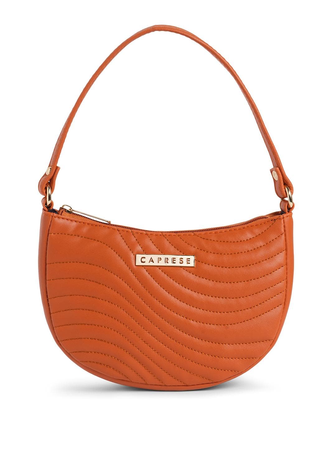 Caprese Quilted Baguette Shoulder Bag