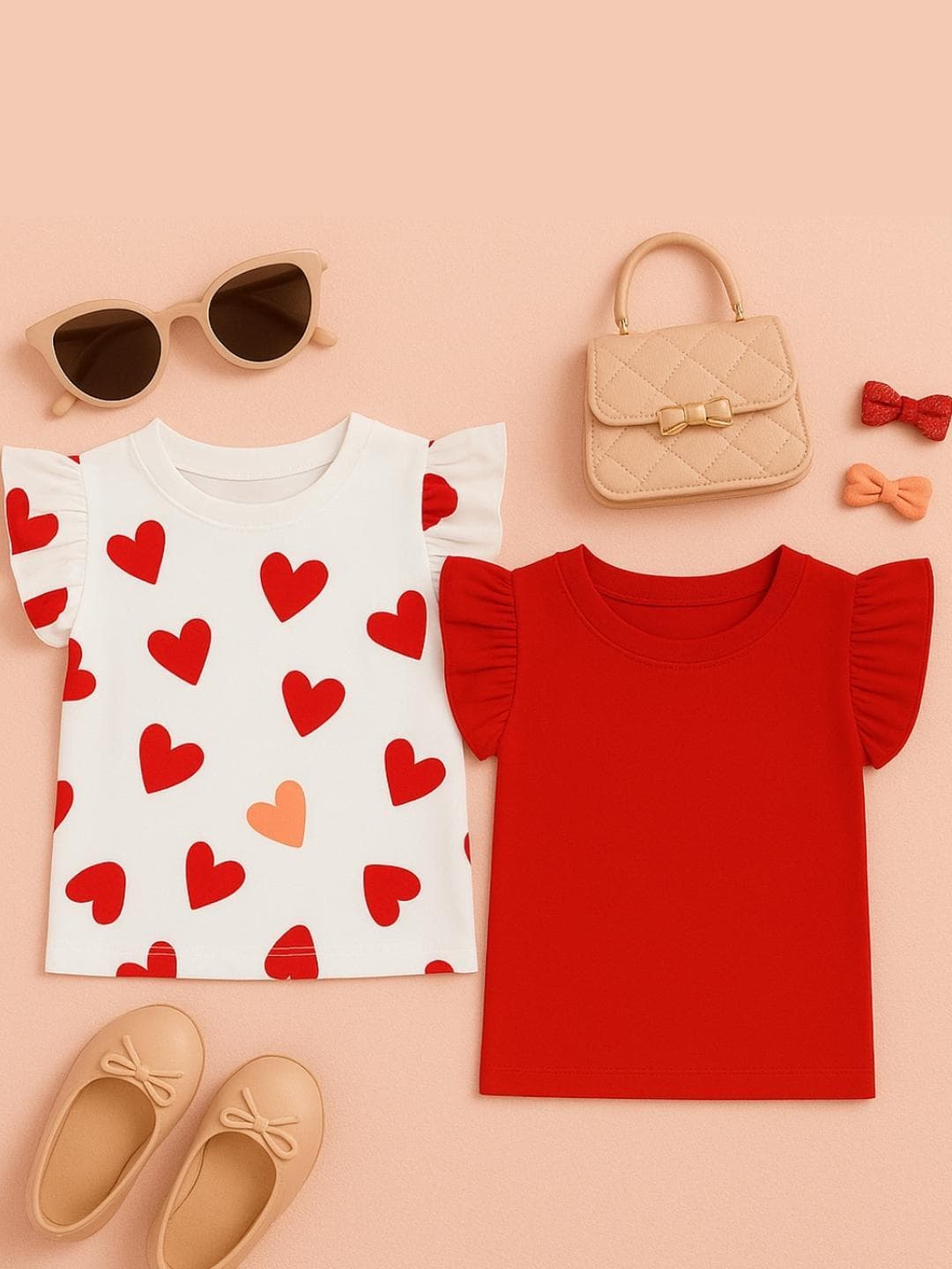 Luke & Lilly Girls Regular Fit Cotton Tshirts