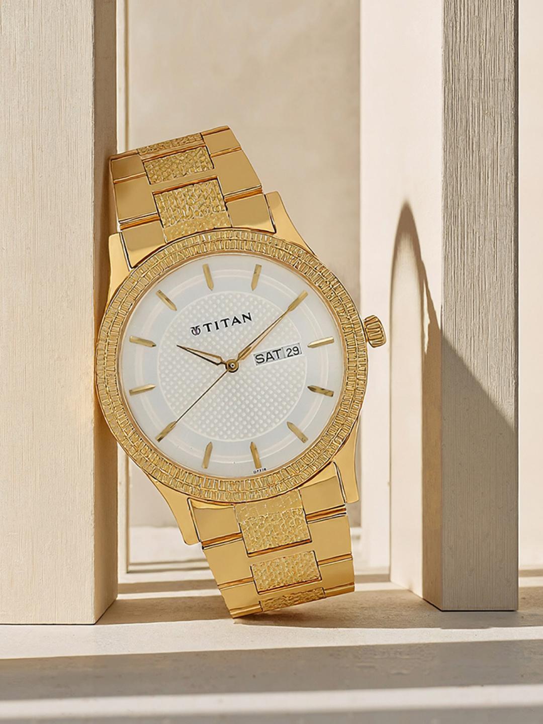 Buy Titan Karishma Quartz Analog With White Dial Watch For Men Nt1650ym05 - - Accessories for Men