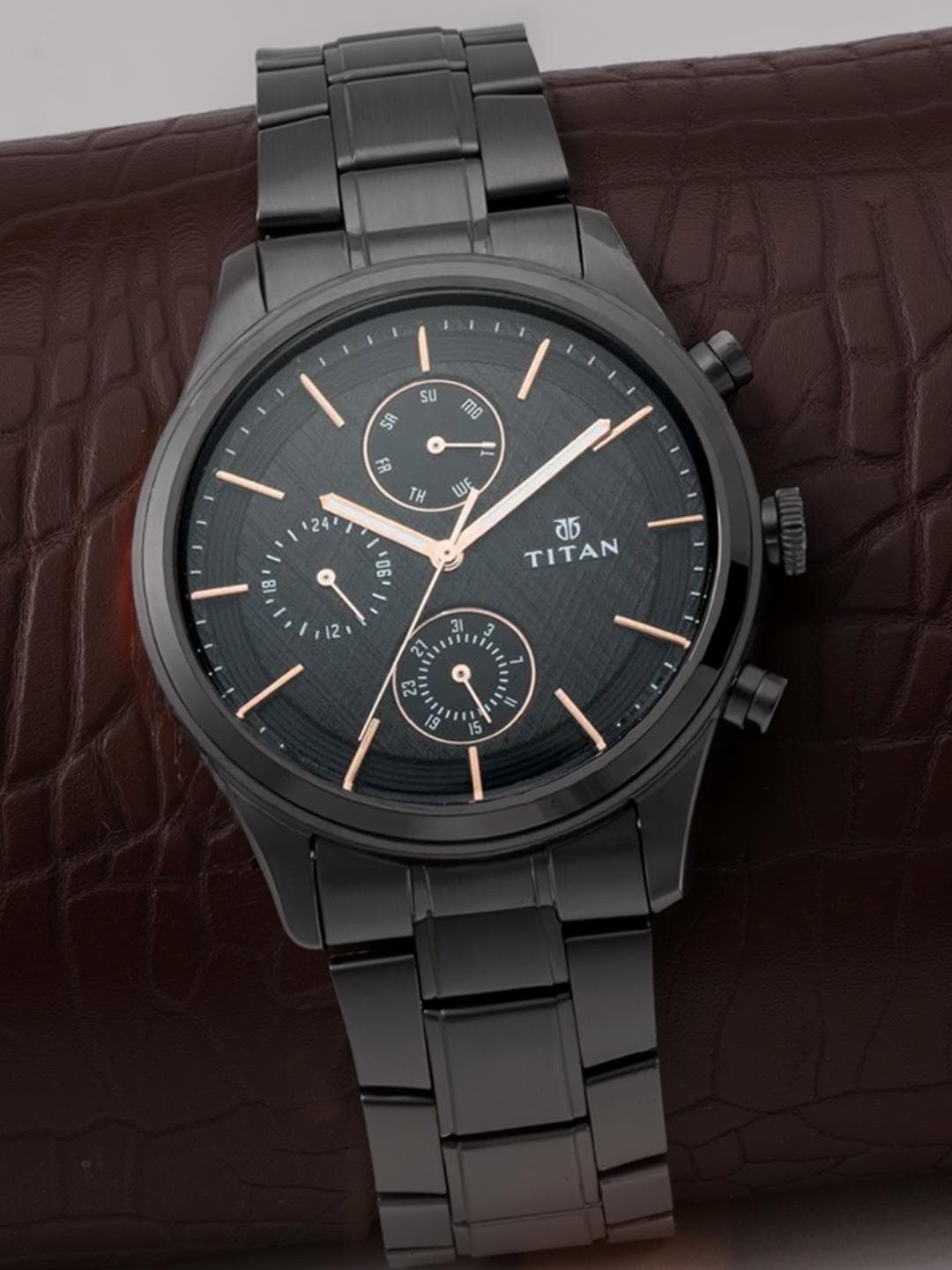 Buy Titan Workwear Multifunction Analog With Black Dial Watch For Men Nt1805nm01 - - Accessories for Men