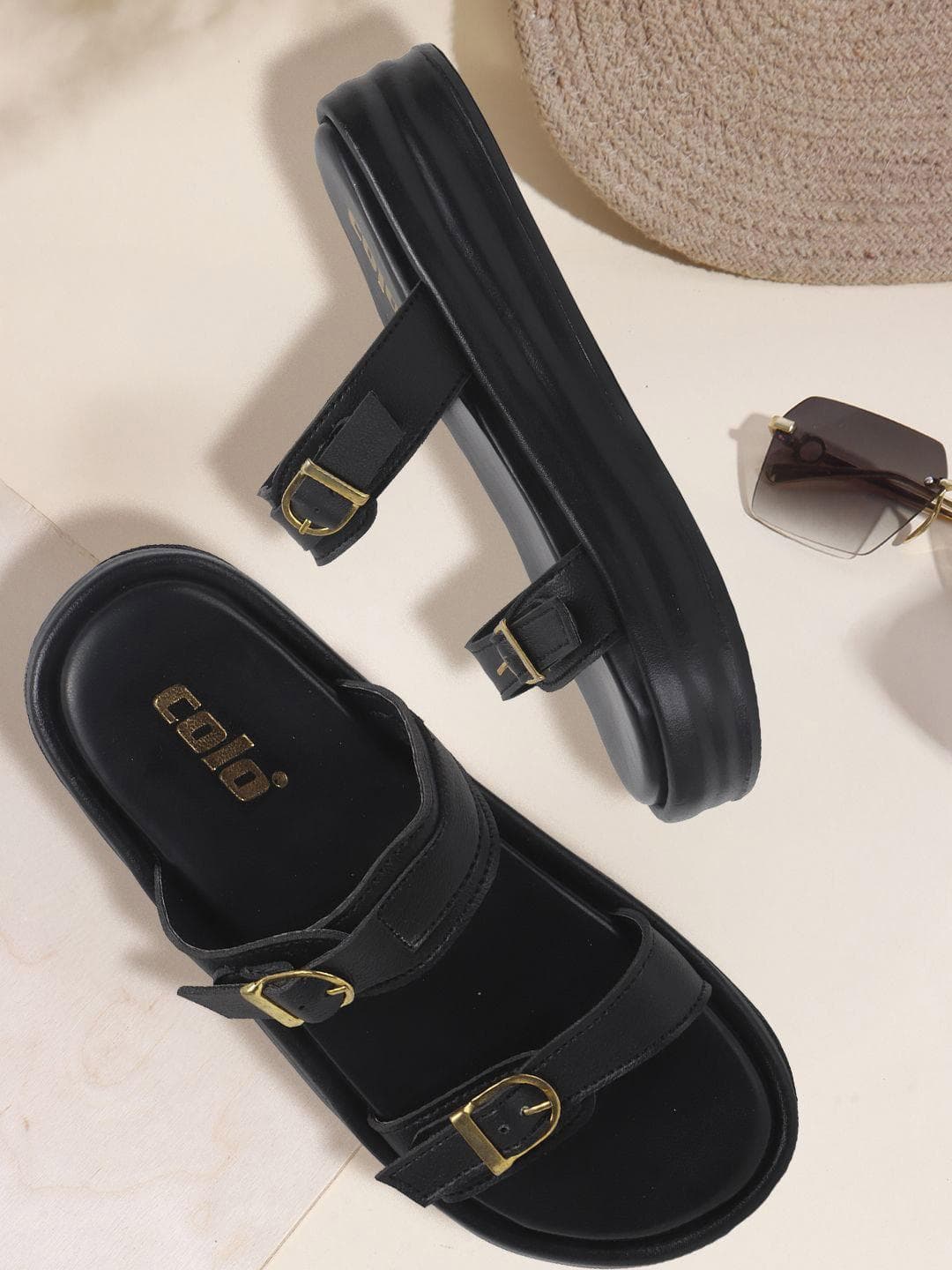 Colo Women Platform Sandals with Buckles