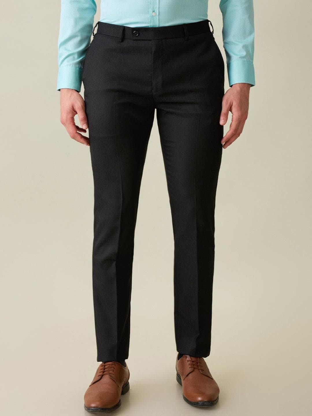 Raymond Men Slim Fit Mid-Rise Formal Trousers