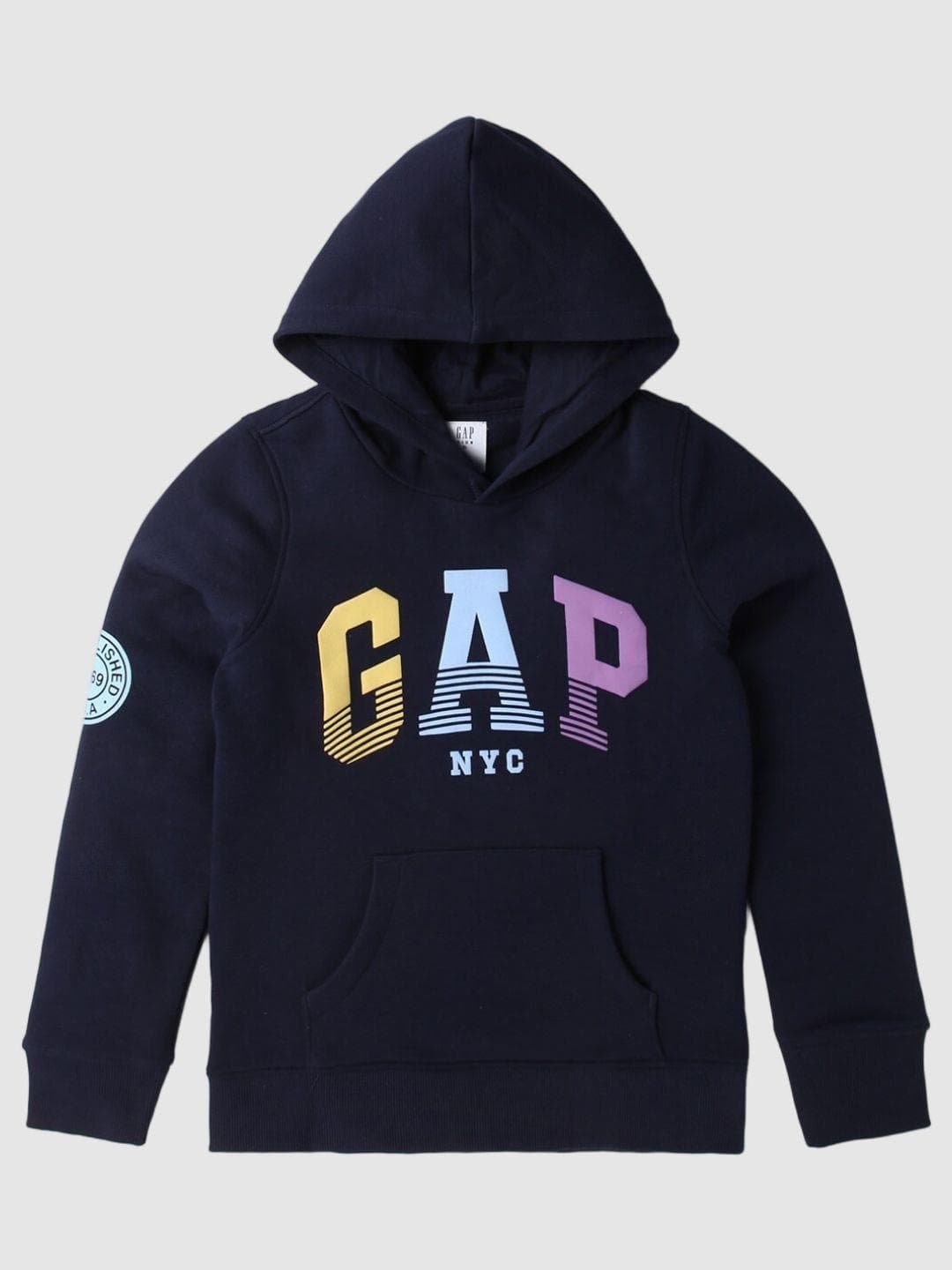 GAP Girls Brand Logo Printed Relaxed-Fit Hoodie Sweatshirt