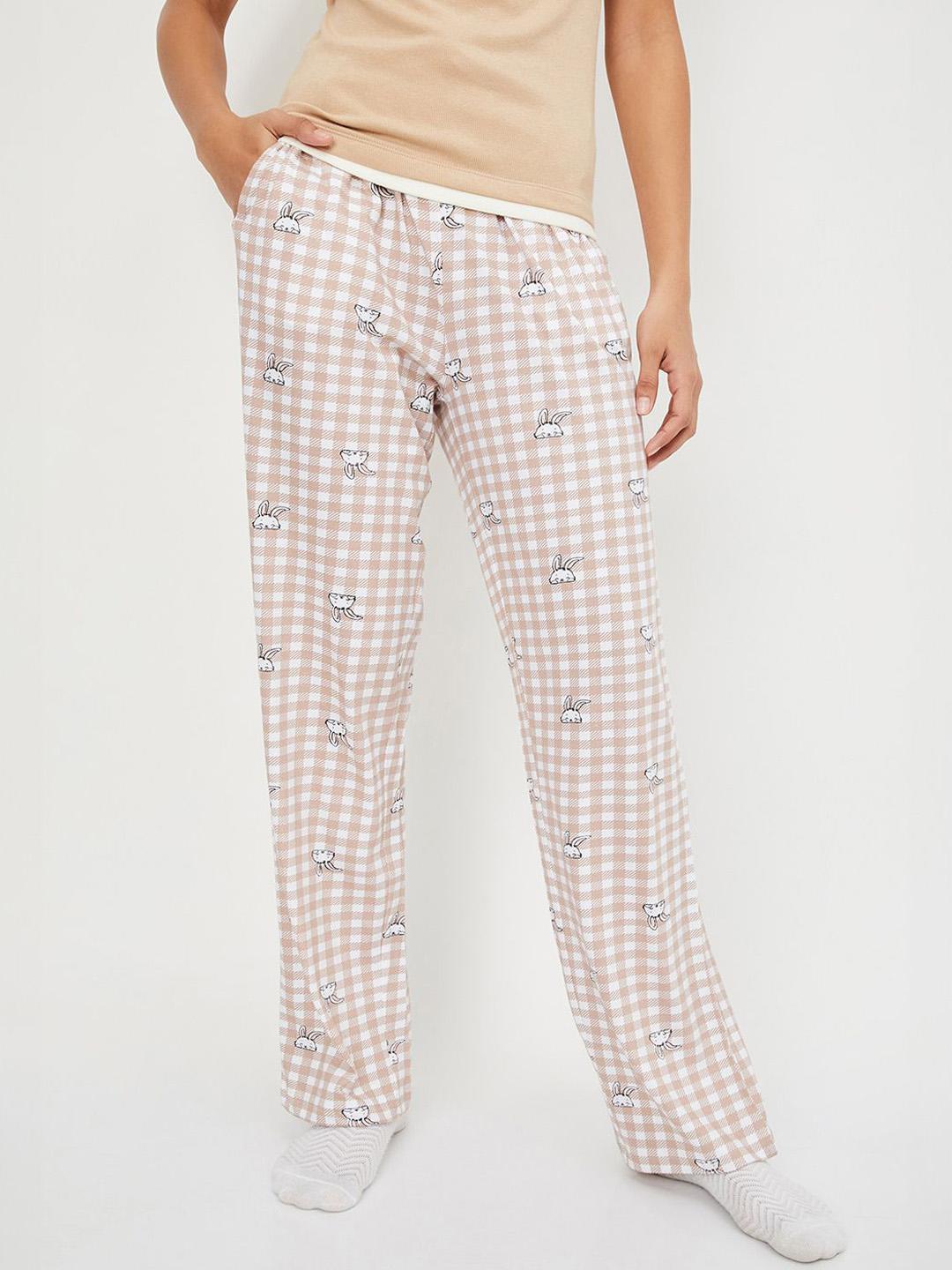 Buy Max Women Checked Cotton Lounge Pants - - Apparel for Women