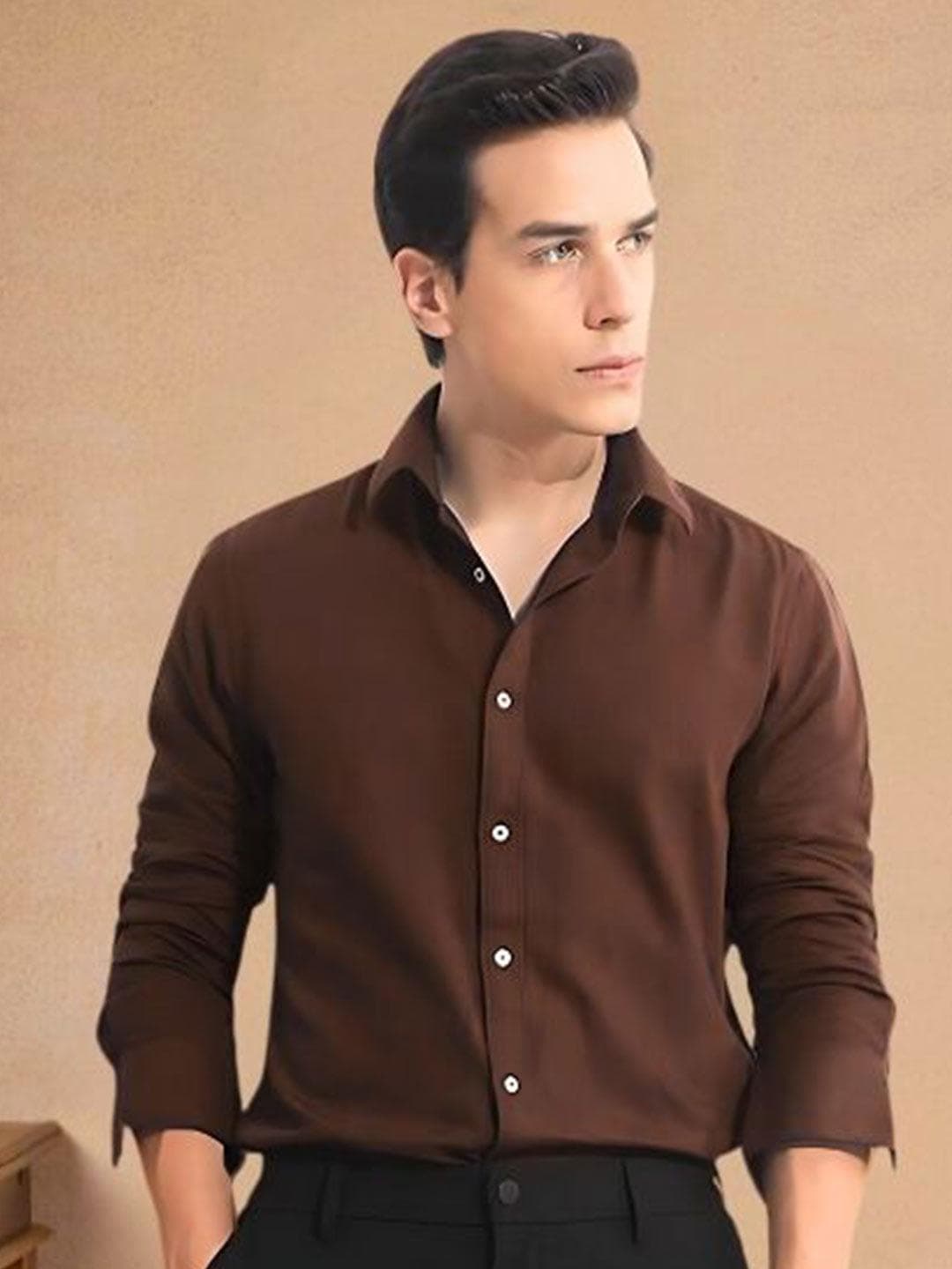 URBANICE Premium Slim Fit Spread Collar Cotton Formal Shirt