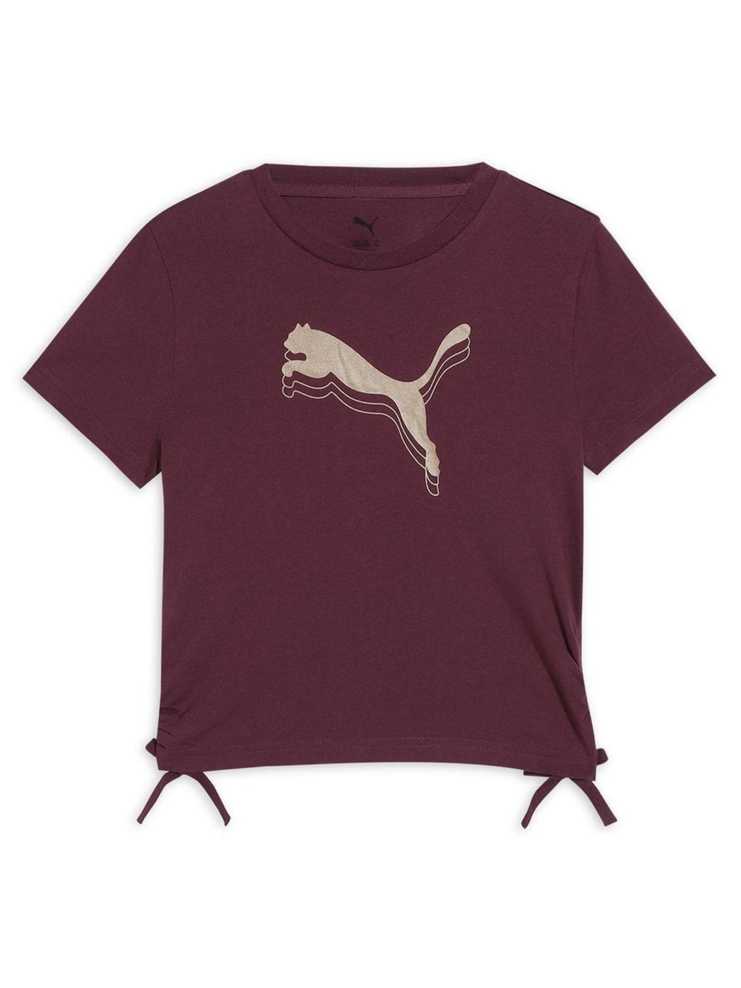Puma Essentials Metallic Girls' Slim Fit Knotted Tee