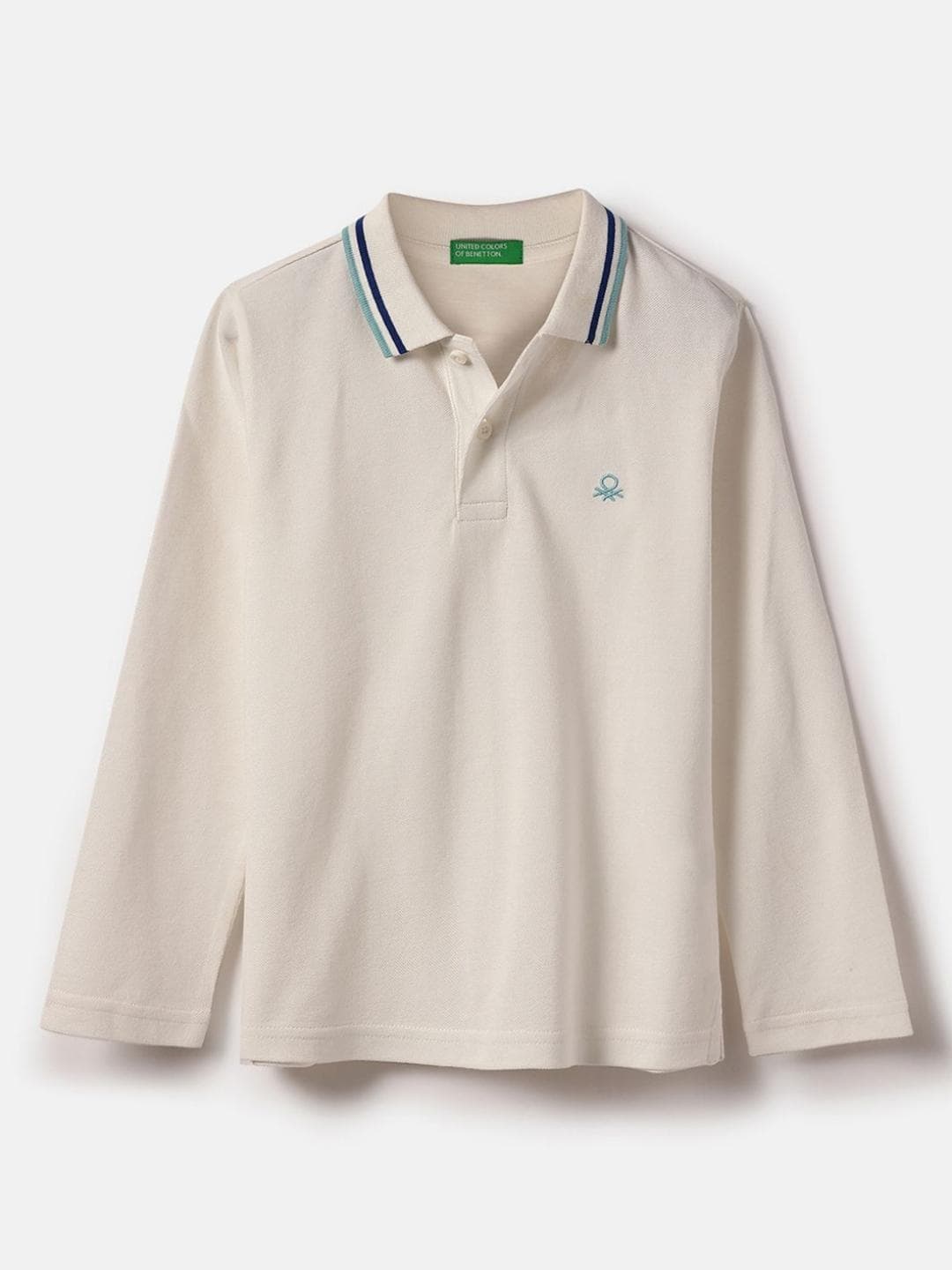 United Colors of Benetton Boys Solid Polo Collar Cotton T-shirt