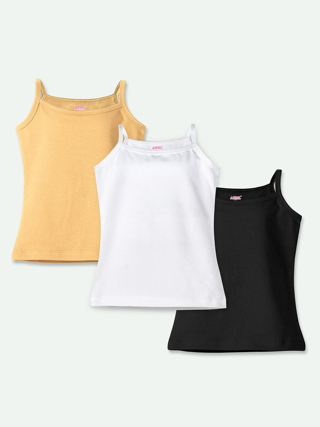 ariel Pack Of 3 Cotton Camisoles