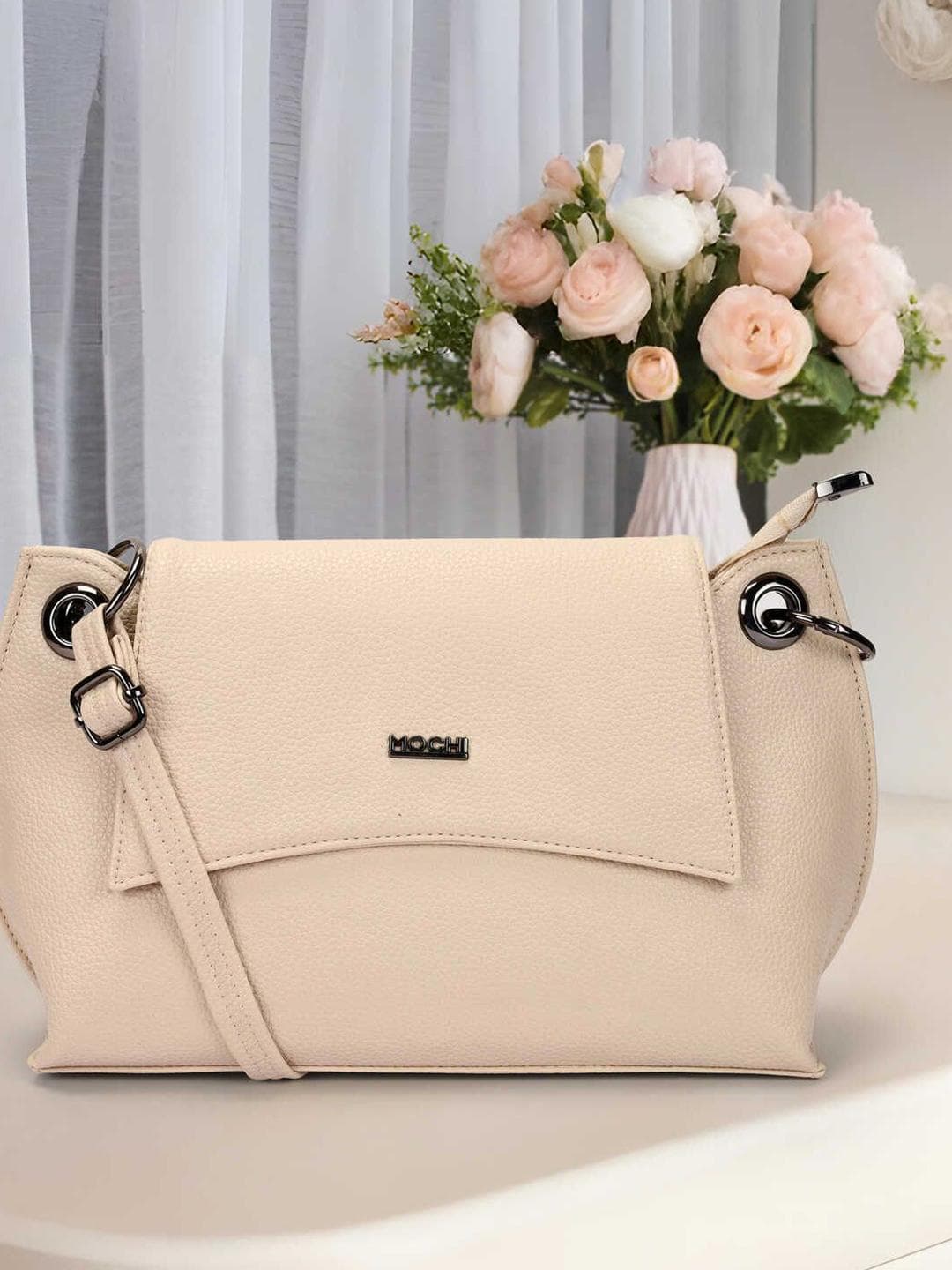 Mochi Women Textured Swagger Sling Bag