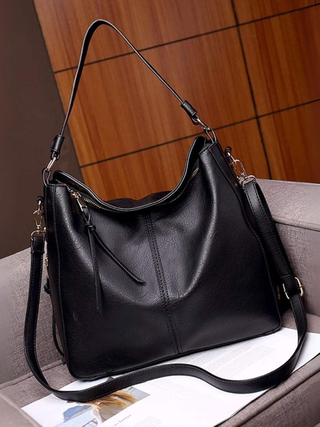 ITALISH Textured Detachable Sling Strap Shoulder Bag