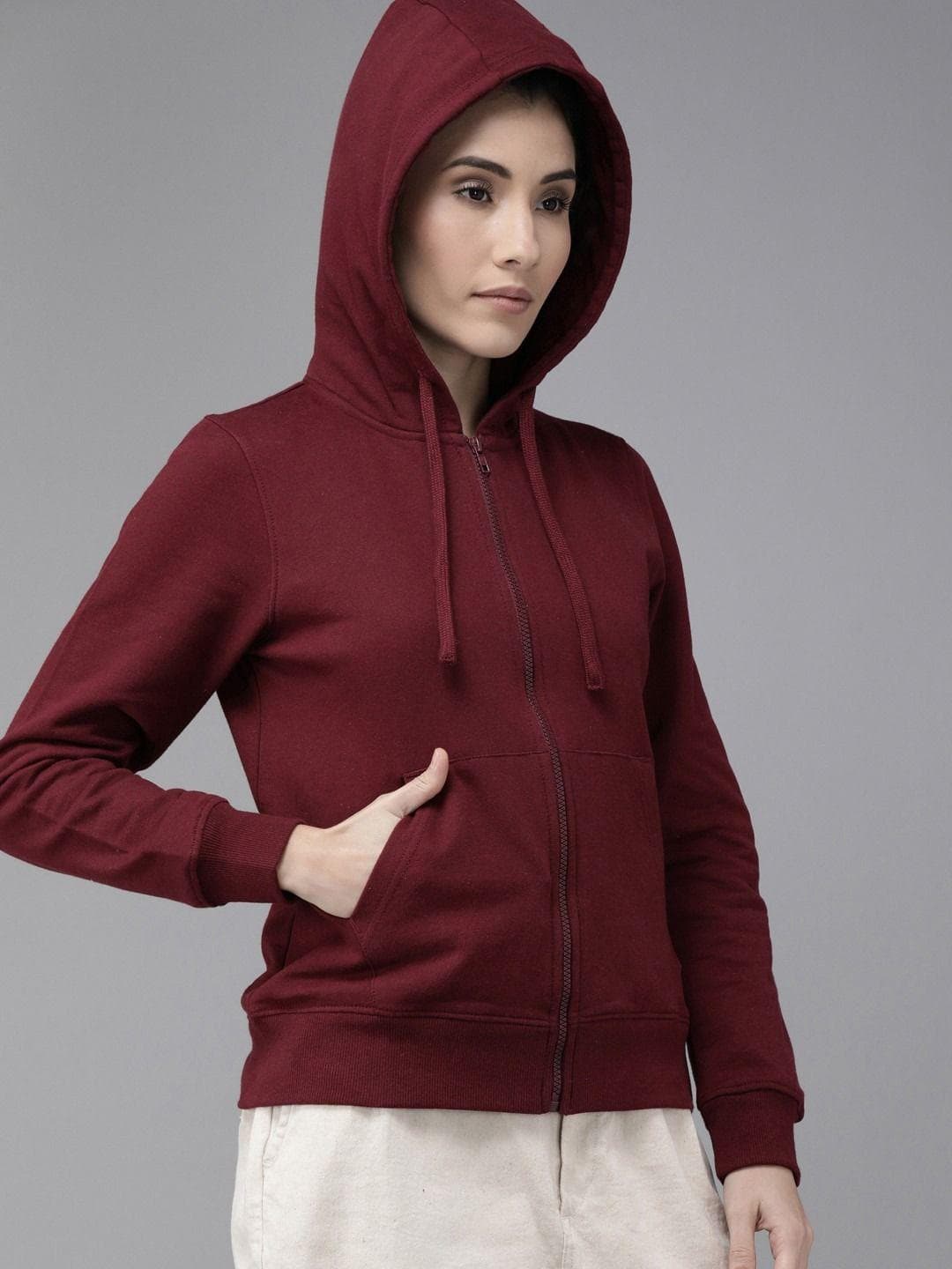 The Roadster Lifestyle Co. Hooded Zipper Front-Open Sweatshirt