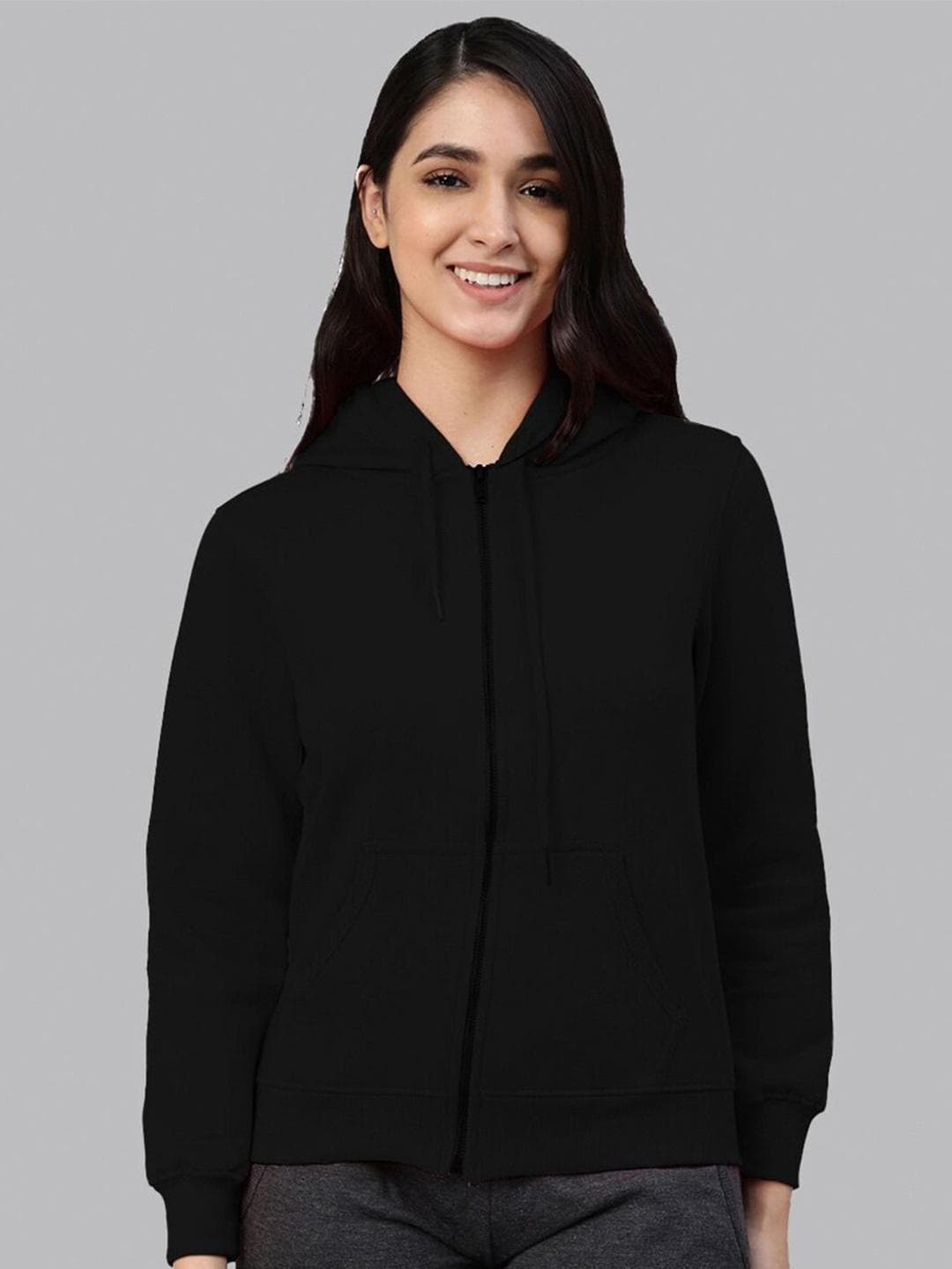 The Roadster Lifestyle Co. Women Long Sleeves Zipper Hooded Sweatshirt