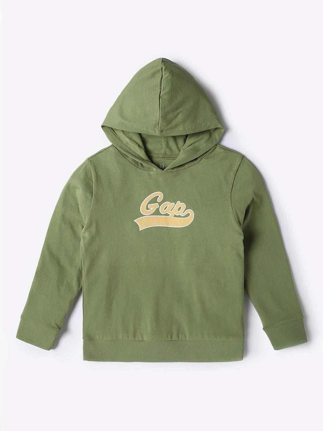 GAP Boys Logo Printed Pure Cotton Relaxed-Fit Hooded Sweatshirt