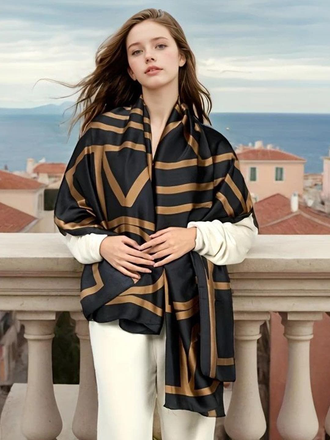 Buy Alexvyan Women Printed Lightweight Breathable Long Sun Protection Stole - - Accessories for Women
