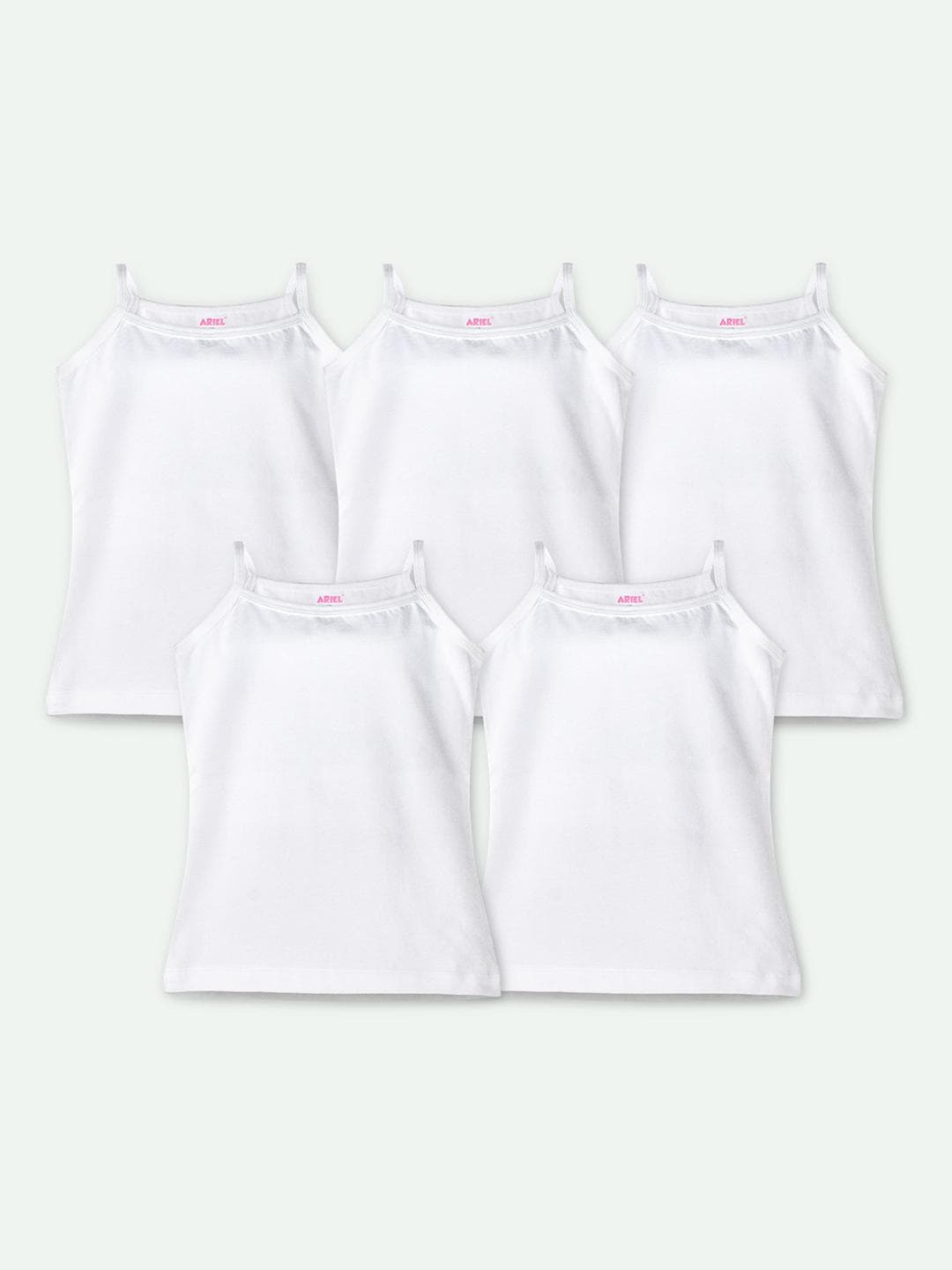 ariel Kids Girls Pack Of 5 Camisoles