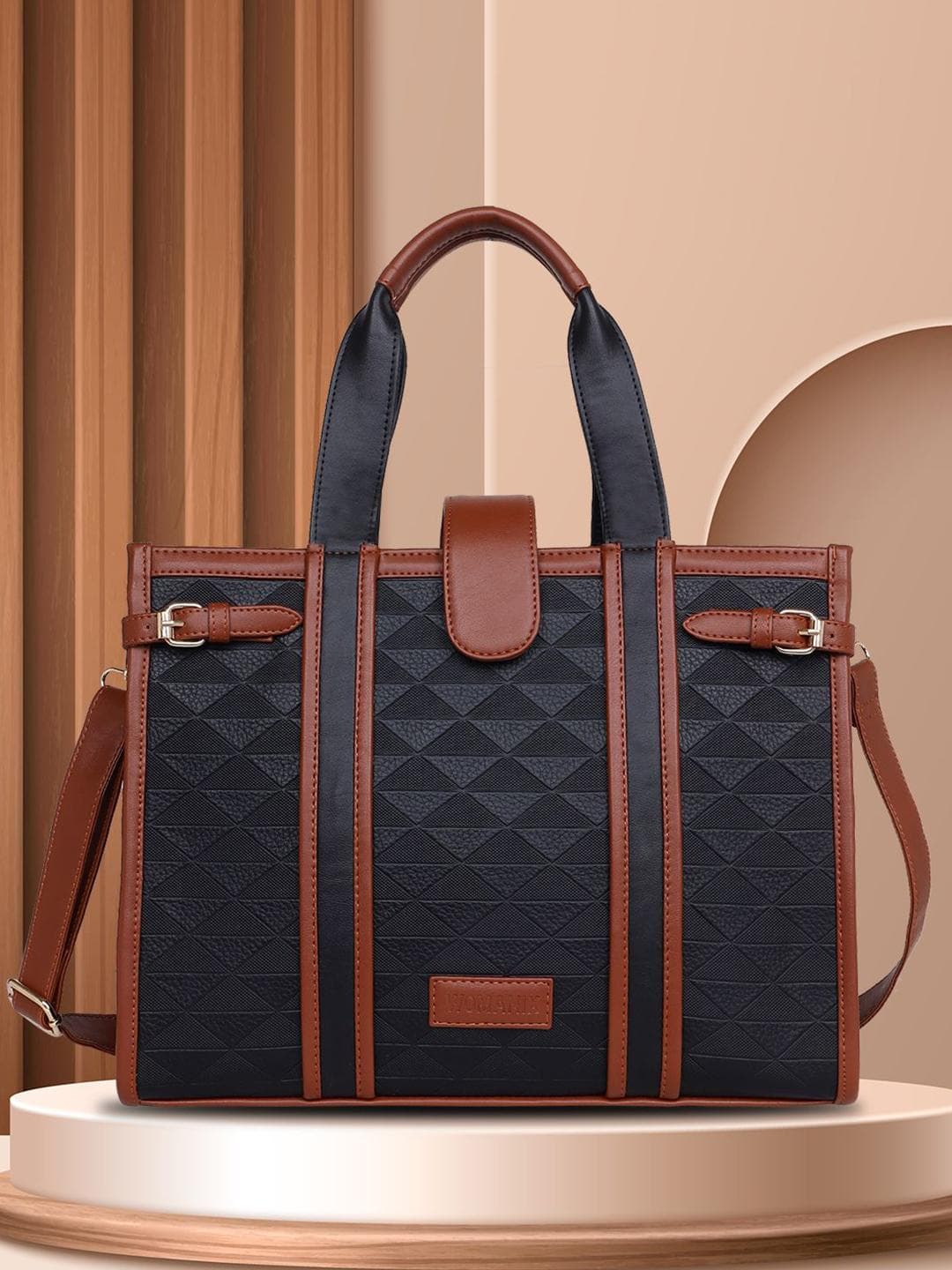 Womanix Women Solid Structured Tote Bag with Quilted