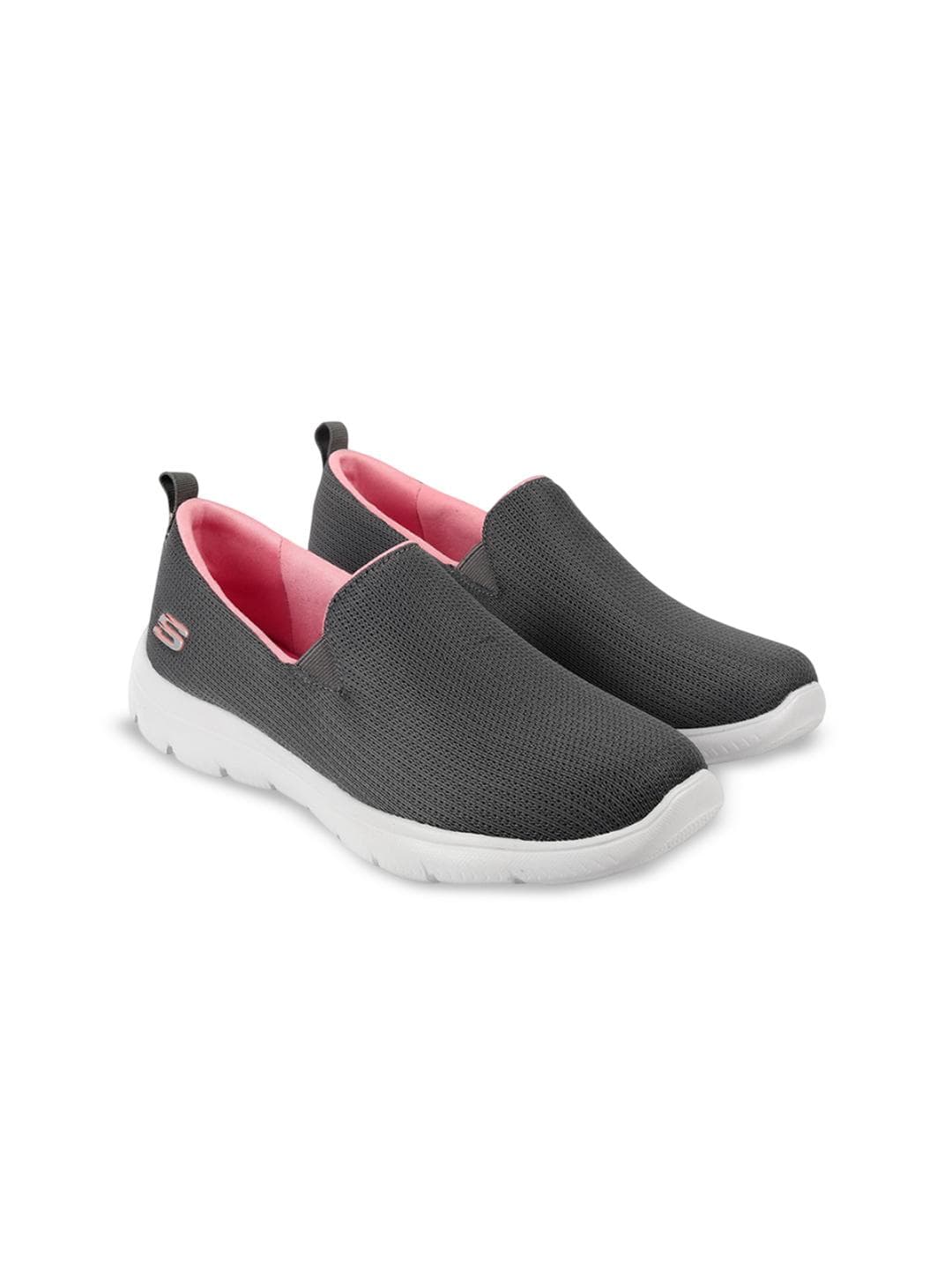 Skechers Women Textured Mesh Everyday Slip-On Sneakers