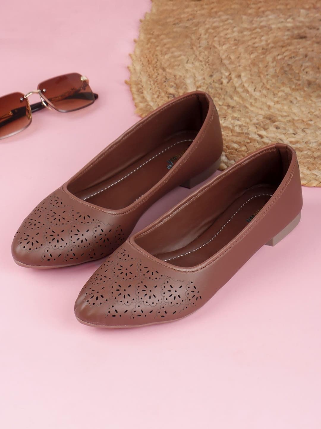 Buy DUOSOFT Women Laser Cut Ballerinas - - Footwear for Women