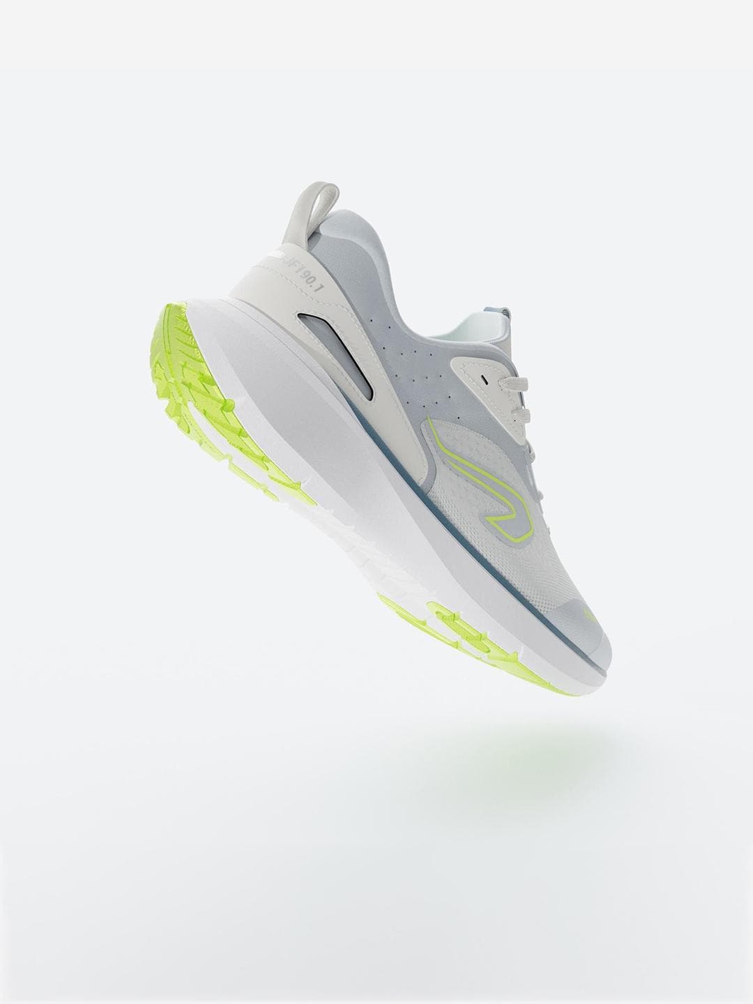 Decathlon Kiprun - Women White and Grey Jog Flow 190.1 Fitting Comfort Running Shoes