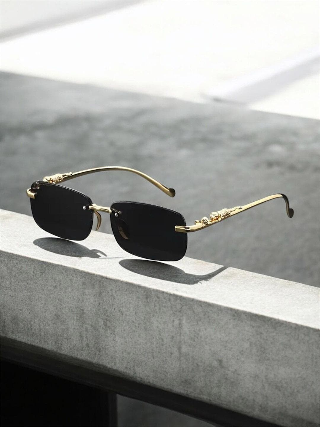Buy FUNGLASSES Unisex Rectangle Sunglasses With UV Protected Lens - - Accessories for Unisex