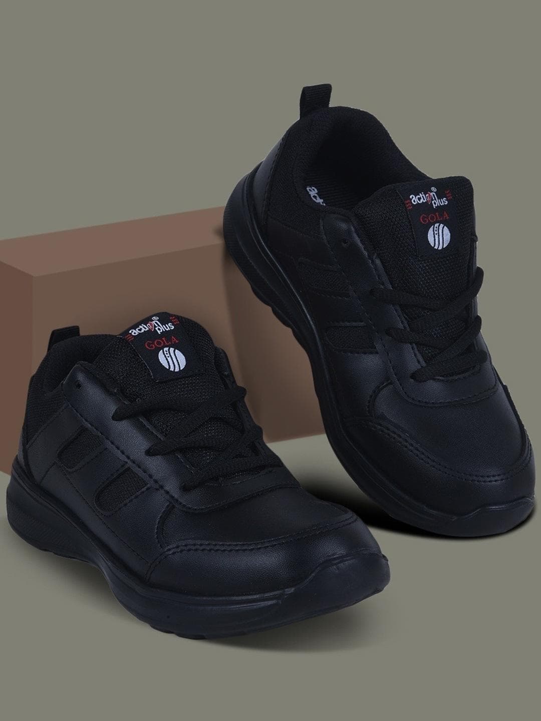 Action Kids Round Toe Lace-Ups Sneakers