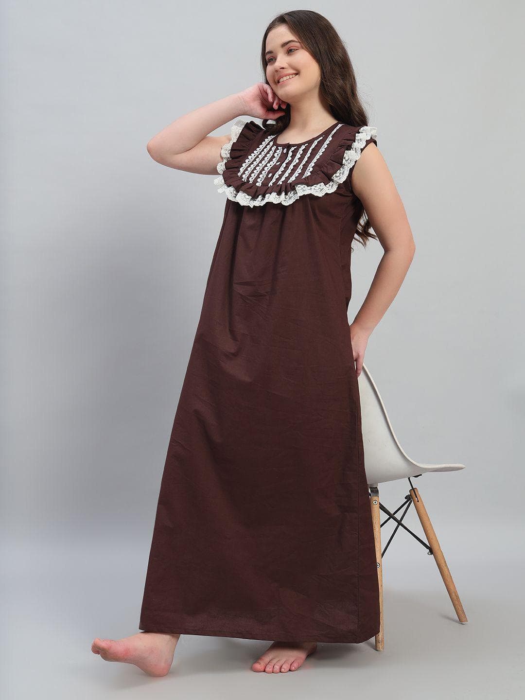 SEPHANI Women Maxi Nightdress