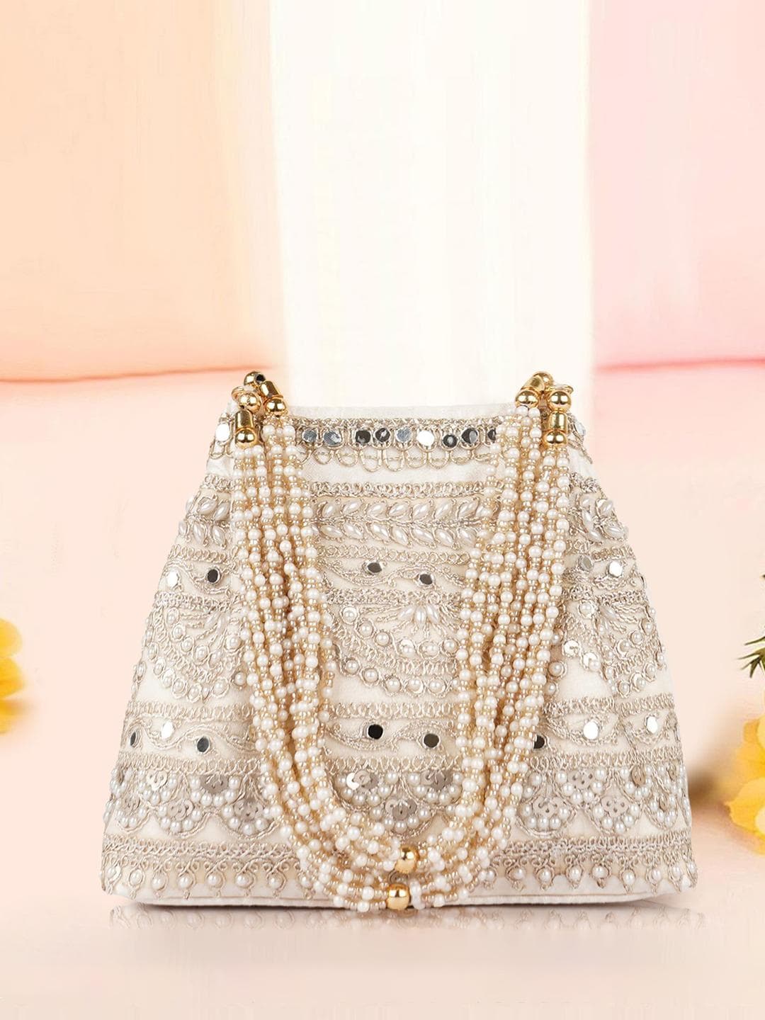 Buy PLANX Embroidered Embellished Potli Clutch - - Accessories for Women