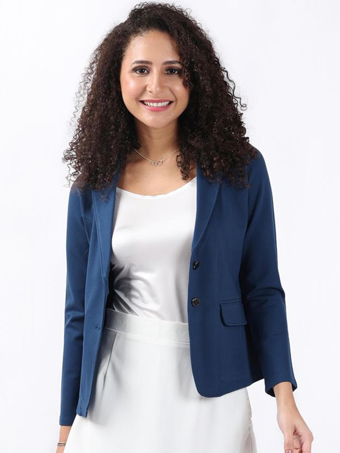 Bonnaty Notched Lapel Single-Breasted Blazer
