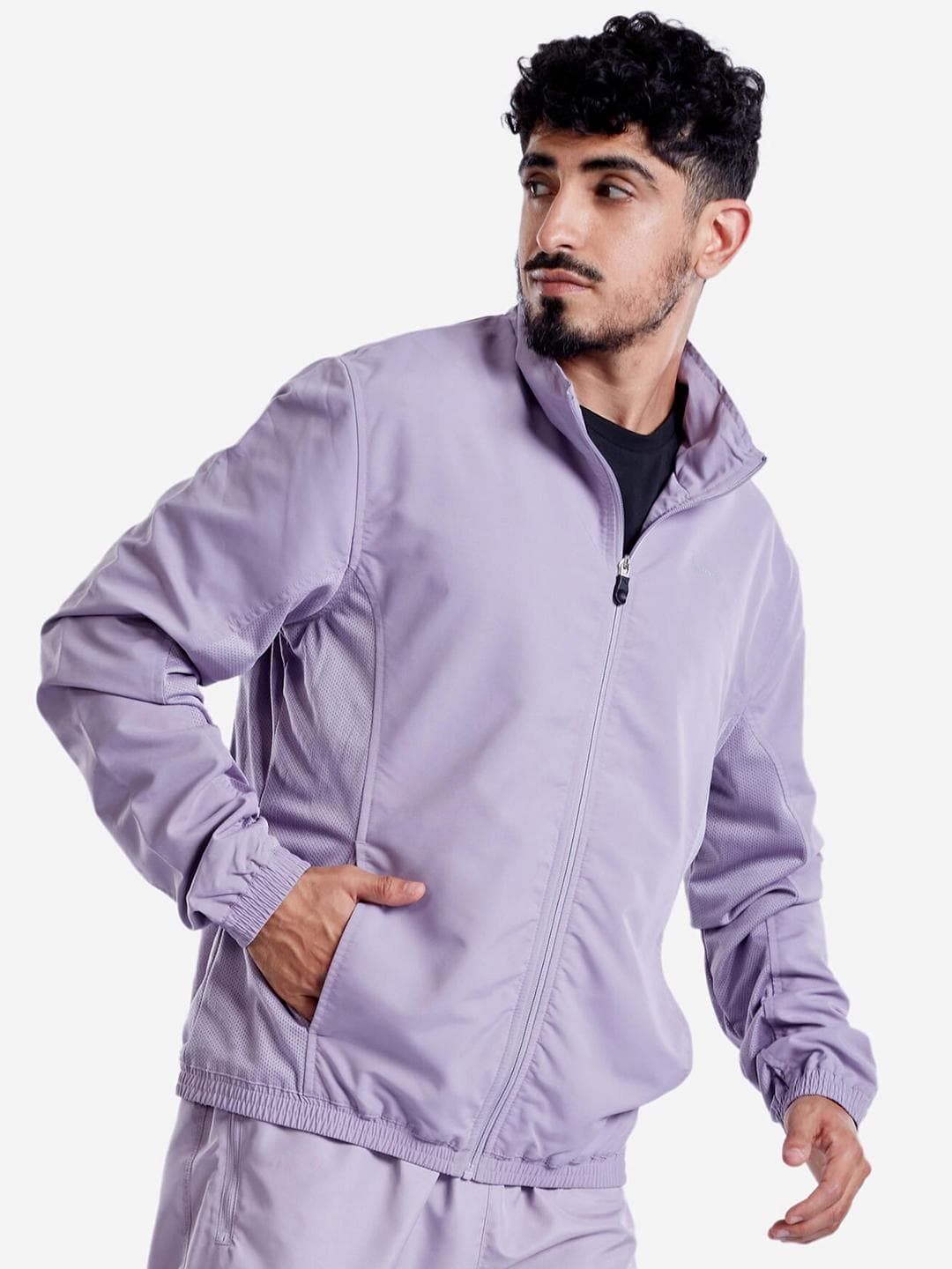 Decathlon Domyos - Men Purple FJA 100 Moisture Managing Fitness Gym Tracksuit Jacket