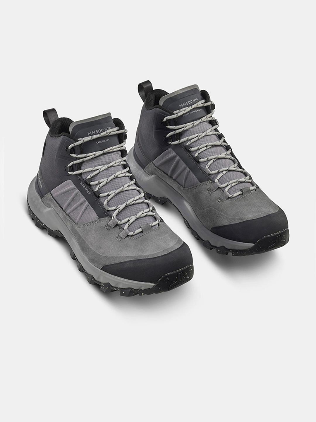 Buy Decathlon Quechua Men Grey MH500 Waterproof Hiking Shoes - - Footwear for Men