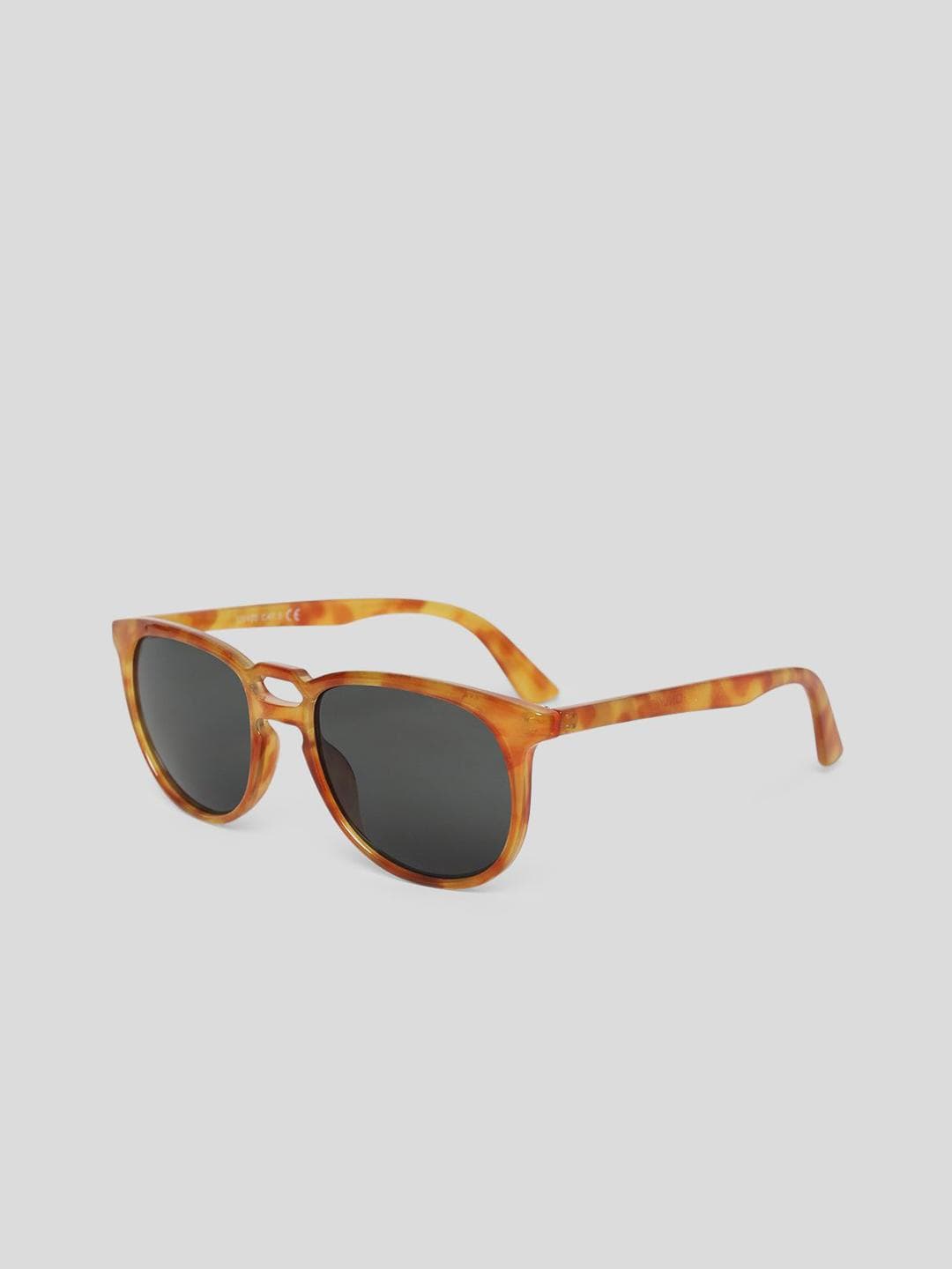 ONLY Women Black Lens Aviator Sunglasses With UV Protected Lens 9014014001