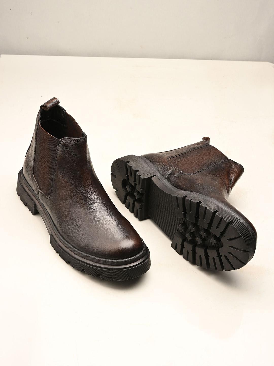 Buy The Roadster Lifestyle Co Men Block Heeled Chelsea Boots - - Footwear for Men